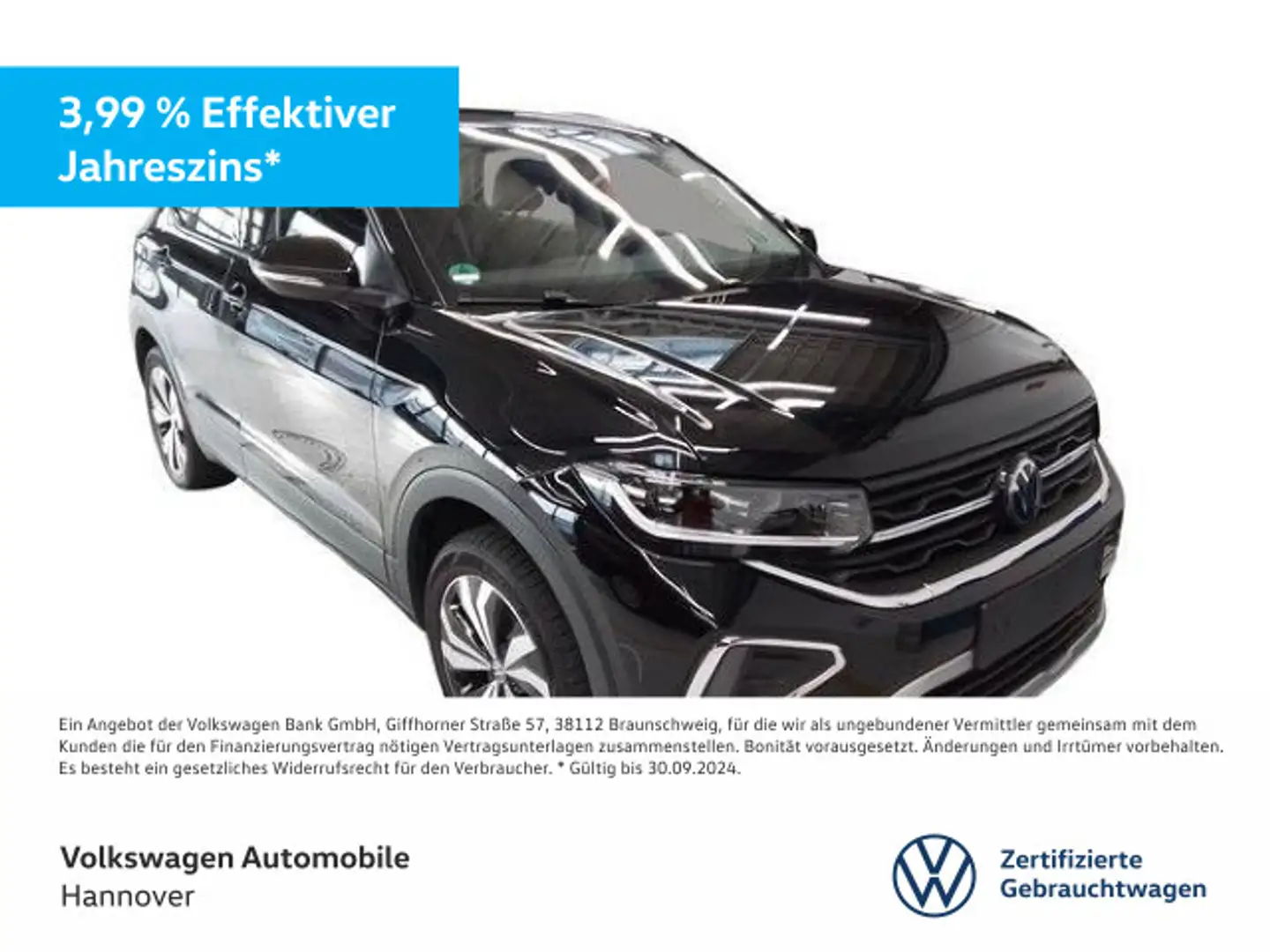 Volkswagen T-Cross 1.0 TSI Style Navi IQ-LED DigCockpit Tra Schwarz - 1