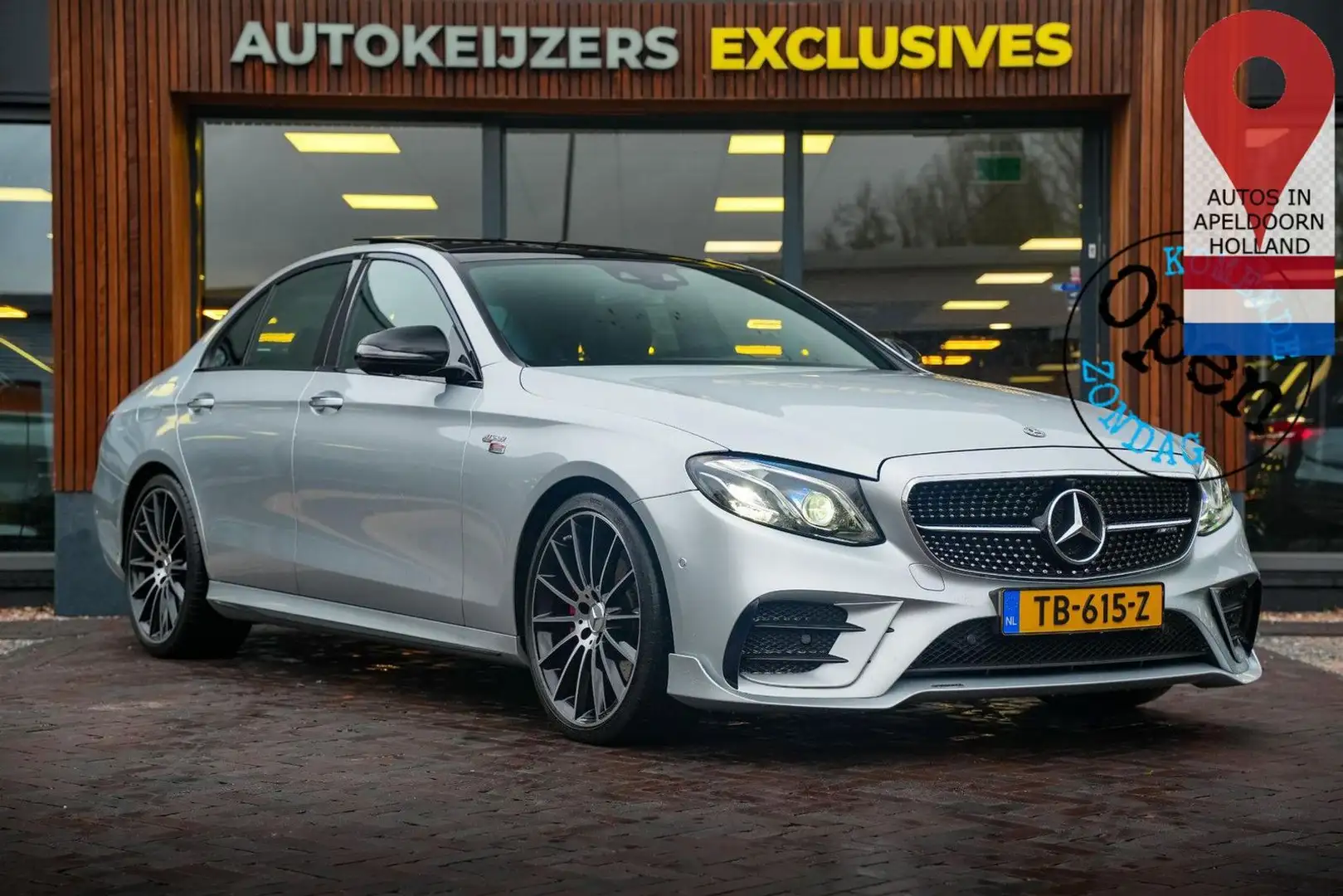 Mercedes-Benz E 43 AMG 4Matic BRABUS panorama dach Burmester 3 Grigio - 1