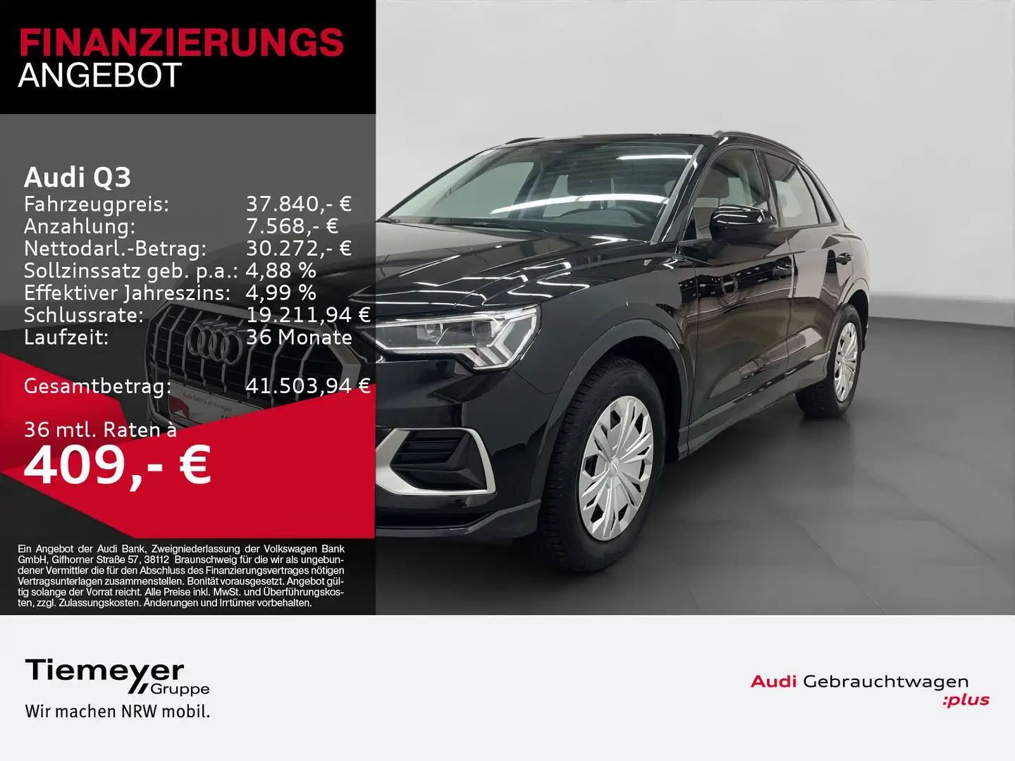 Audi Q3 35 TFSI ADVANCED LEDER LED KAMERA AHK Schwarz - 1