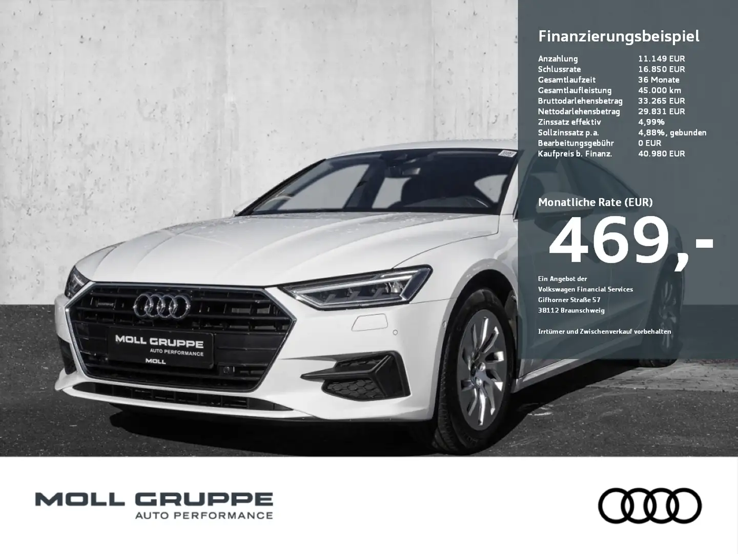 Audi A7 Sportback NAVI LEDER EL.HECK PDC SPURH Weiß - 1