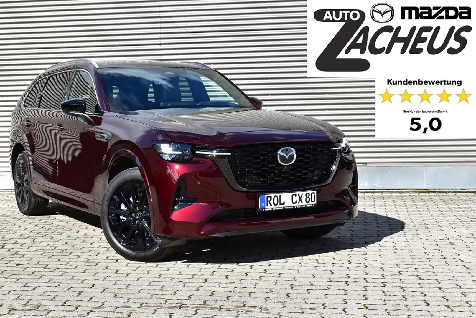 Mazda CX-80 e-SKYACTIV D 254 Homura Plus 7-Siter Piros - 1