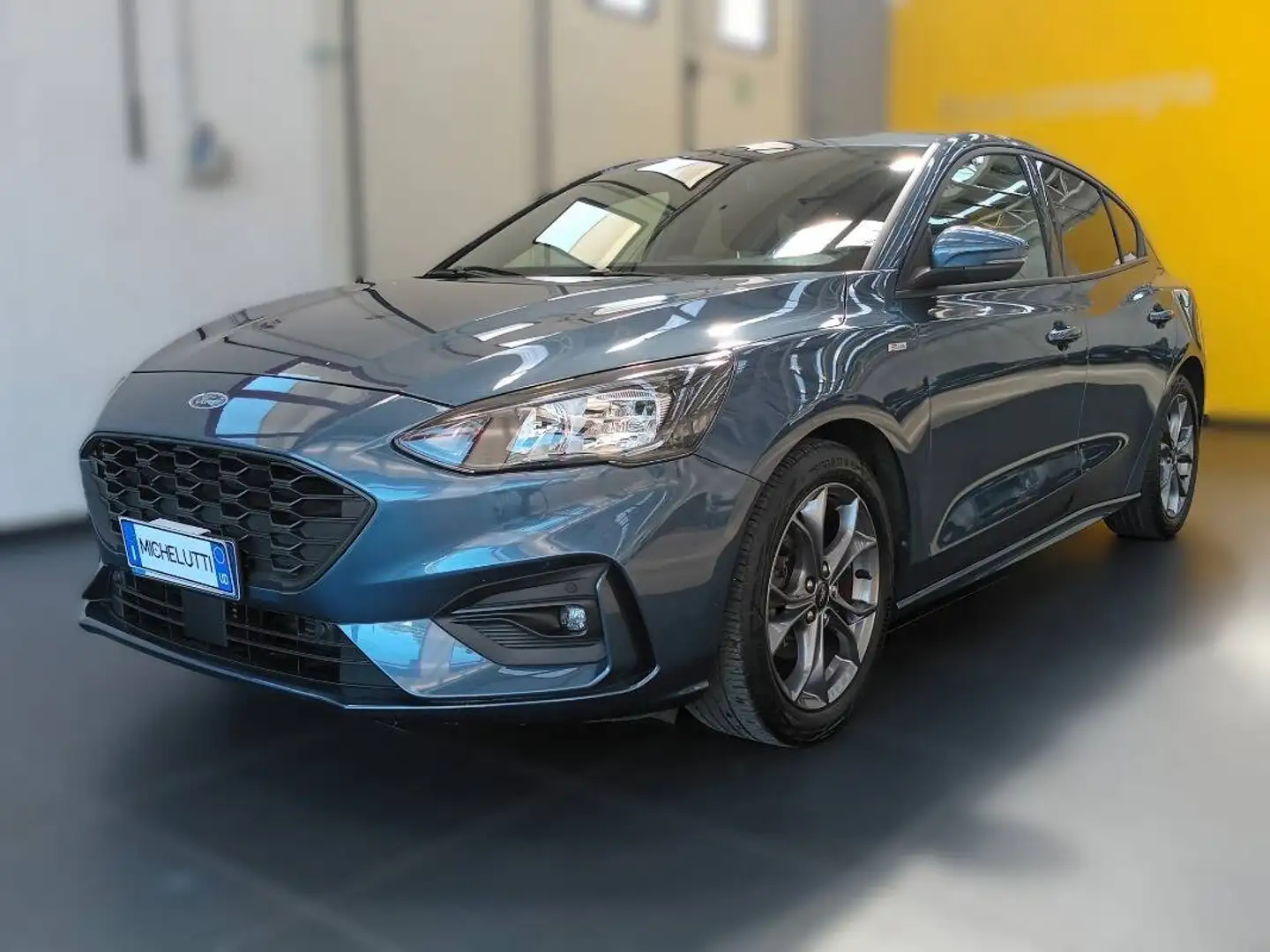 Ford Focus 125cv Ibrida St-Line Bleu - 1