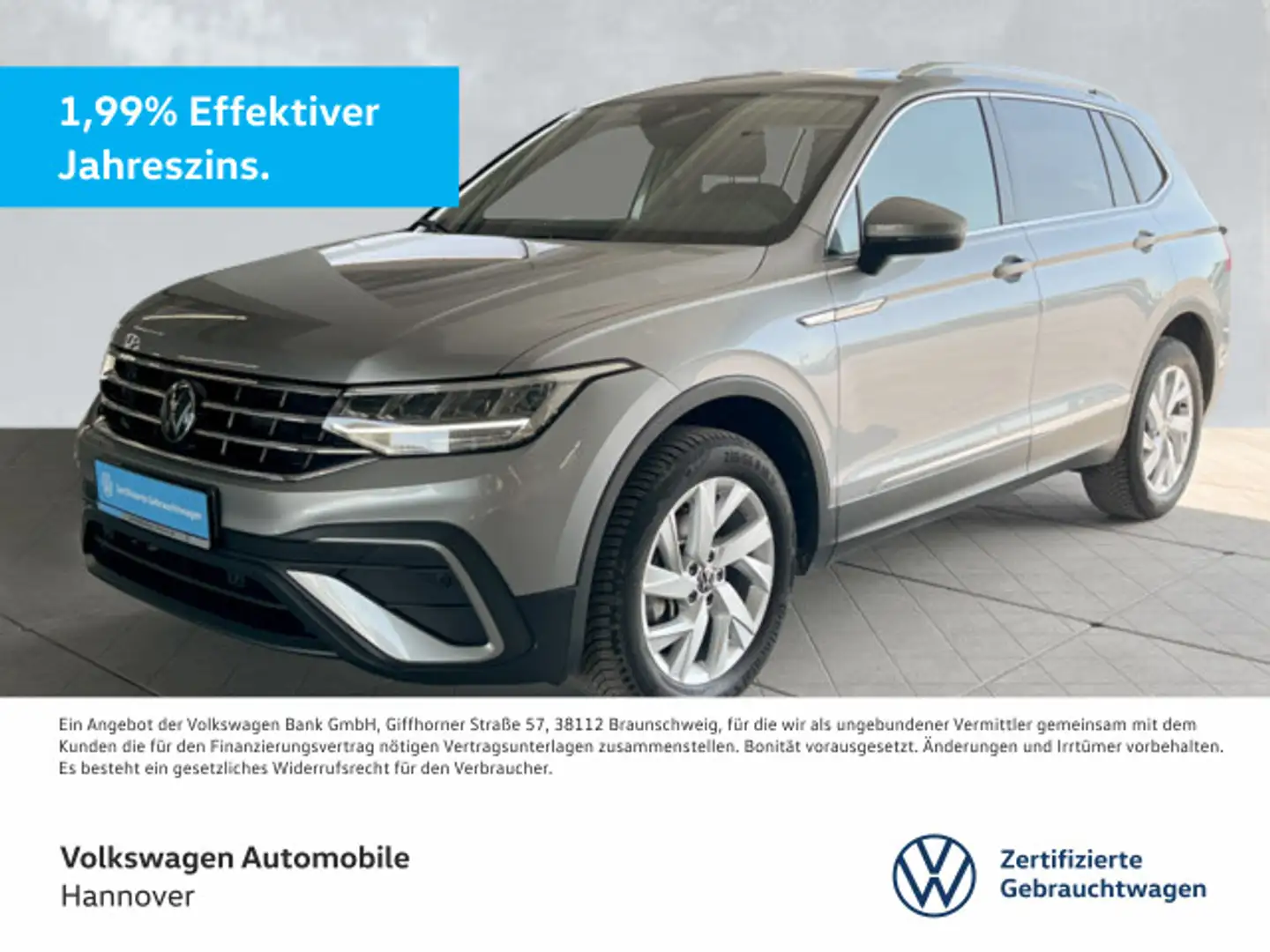 Volkswagen Tiguan Allspace 2.0 TDI DSG Life Navi AHK Kamera Zilver - 1