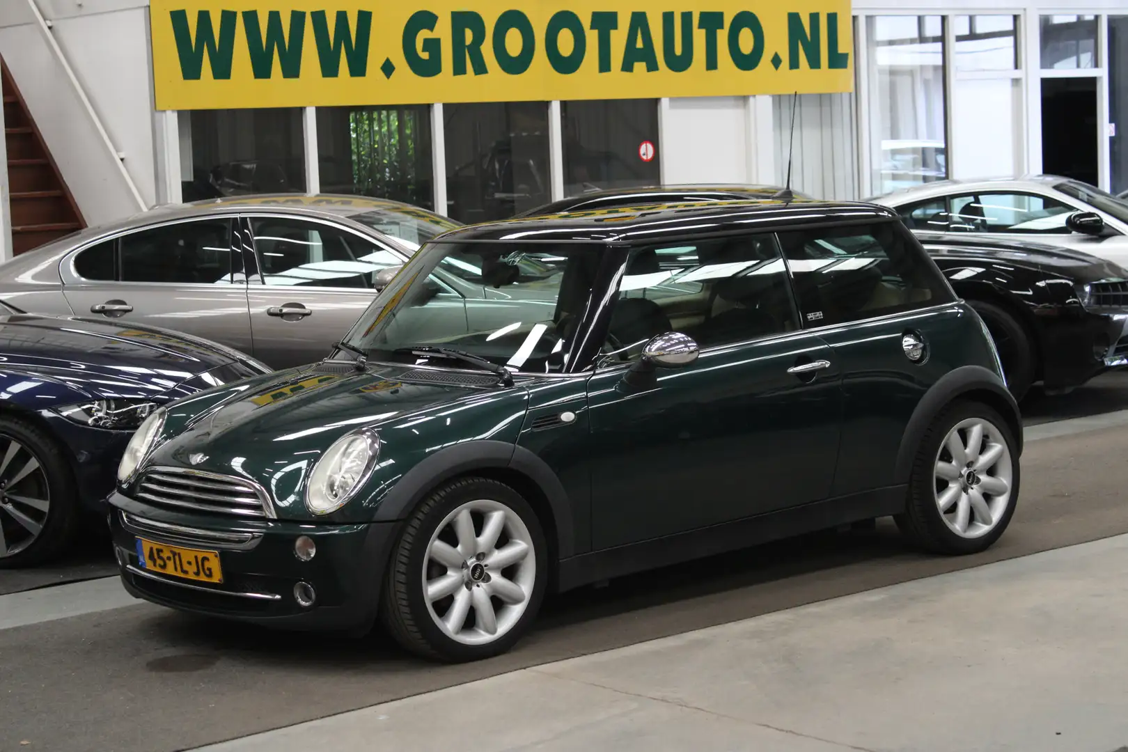 MINI Cooper Mini 1.6 Park Lane NAP, Airco, Leder, Cruise contr Verde - 1