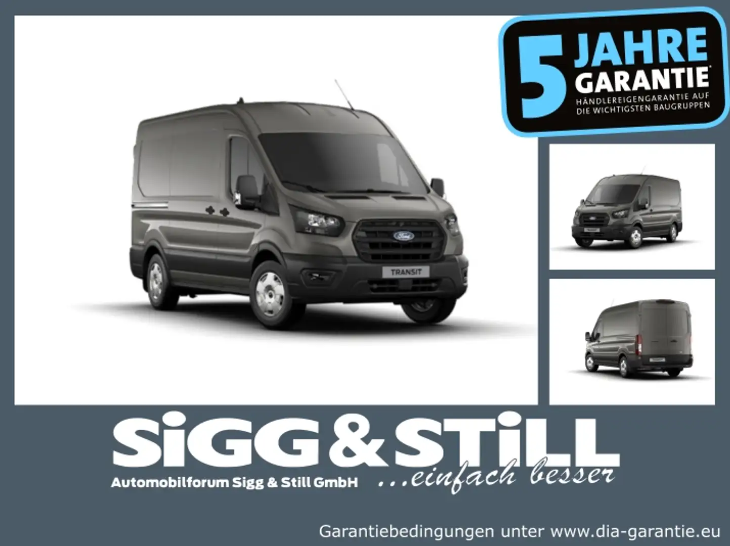 Ford Transit Kasten 350 L2 AT AHK*SHZ*LHZ*PDC*CAM Grijs - 1