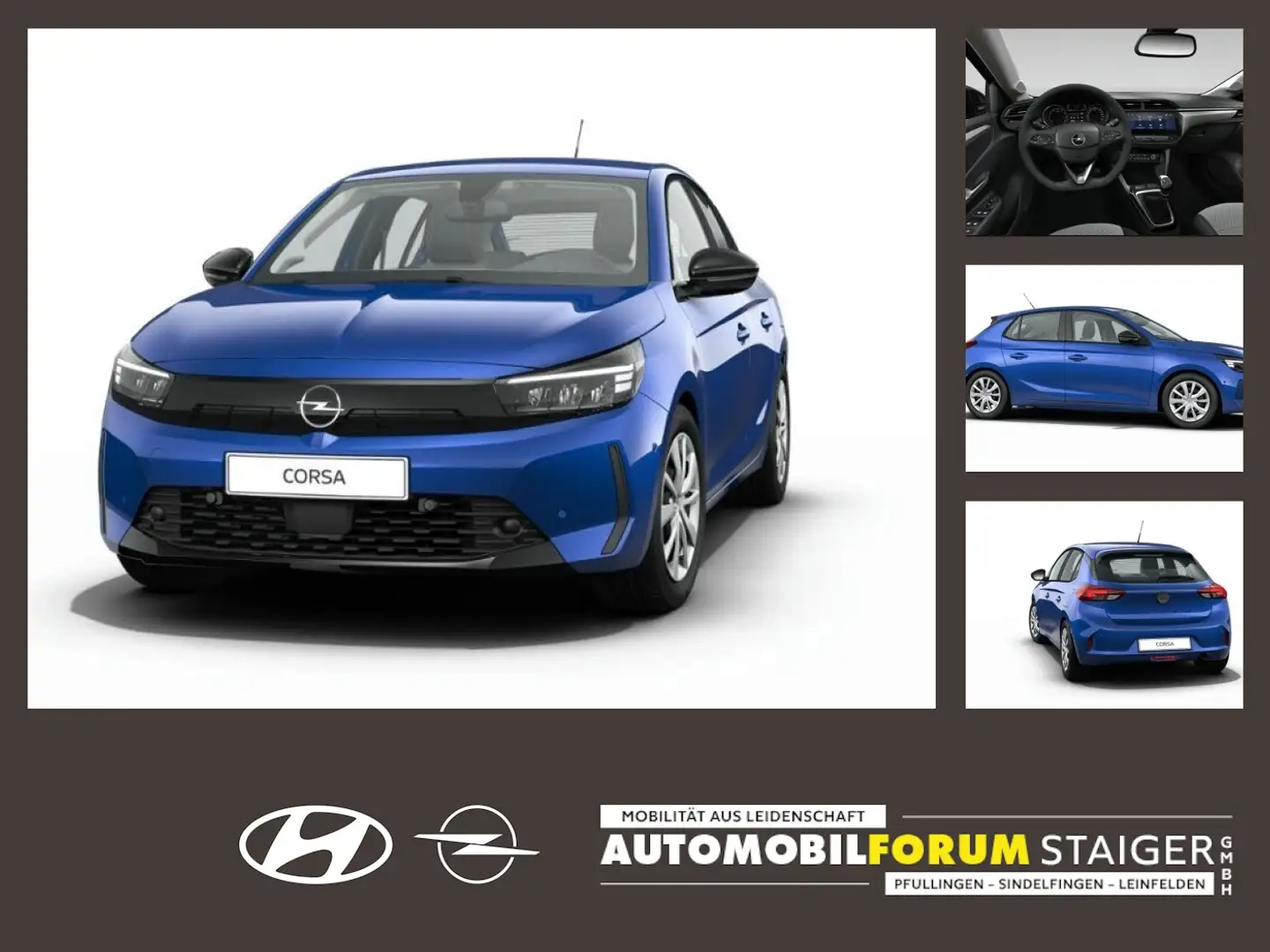 Opel Corsa Edition 1.2 Turbo Bleu - 1