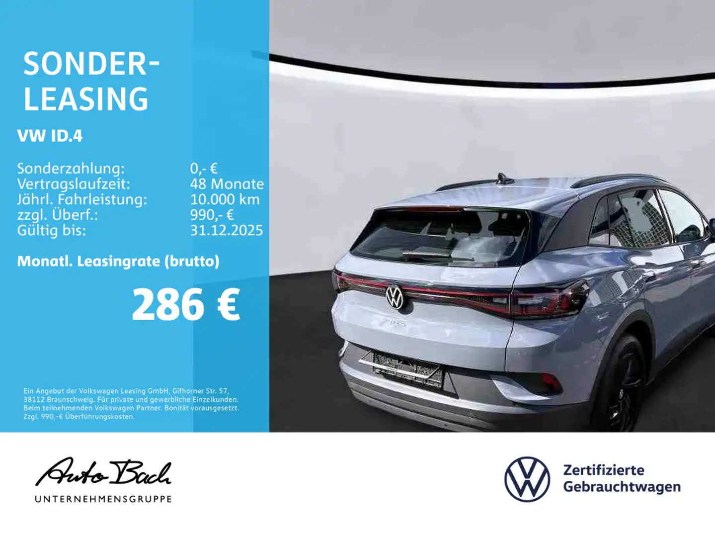 Volkswagen ID.4 Pure Performance, Navi, LED, App-Connect, S Gris - 2