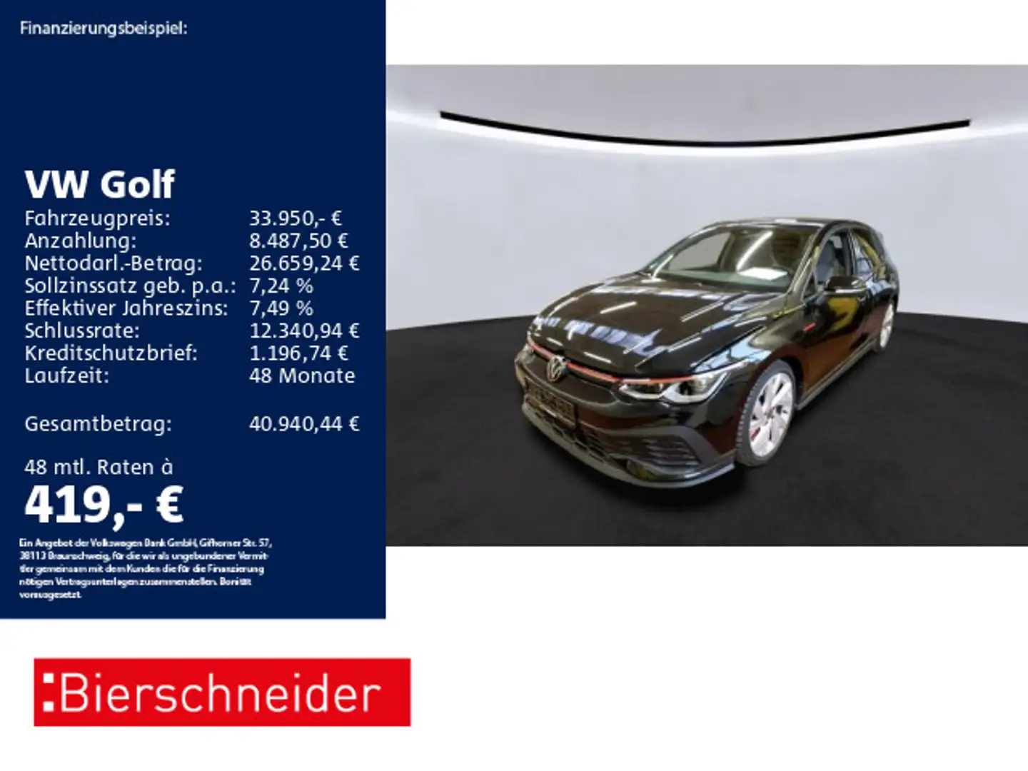 Volkswagen Golf GTI Golf 8 GTI 2.0 TSI DSG Clubsport PANO LEDER MATR Noir - 1