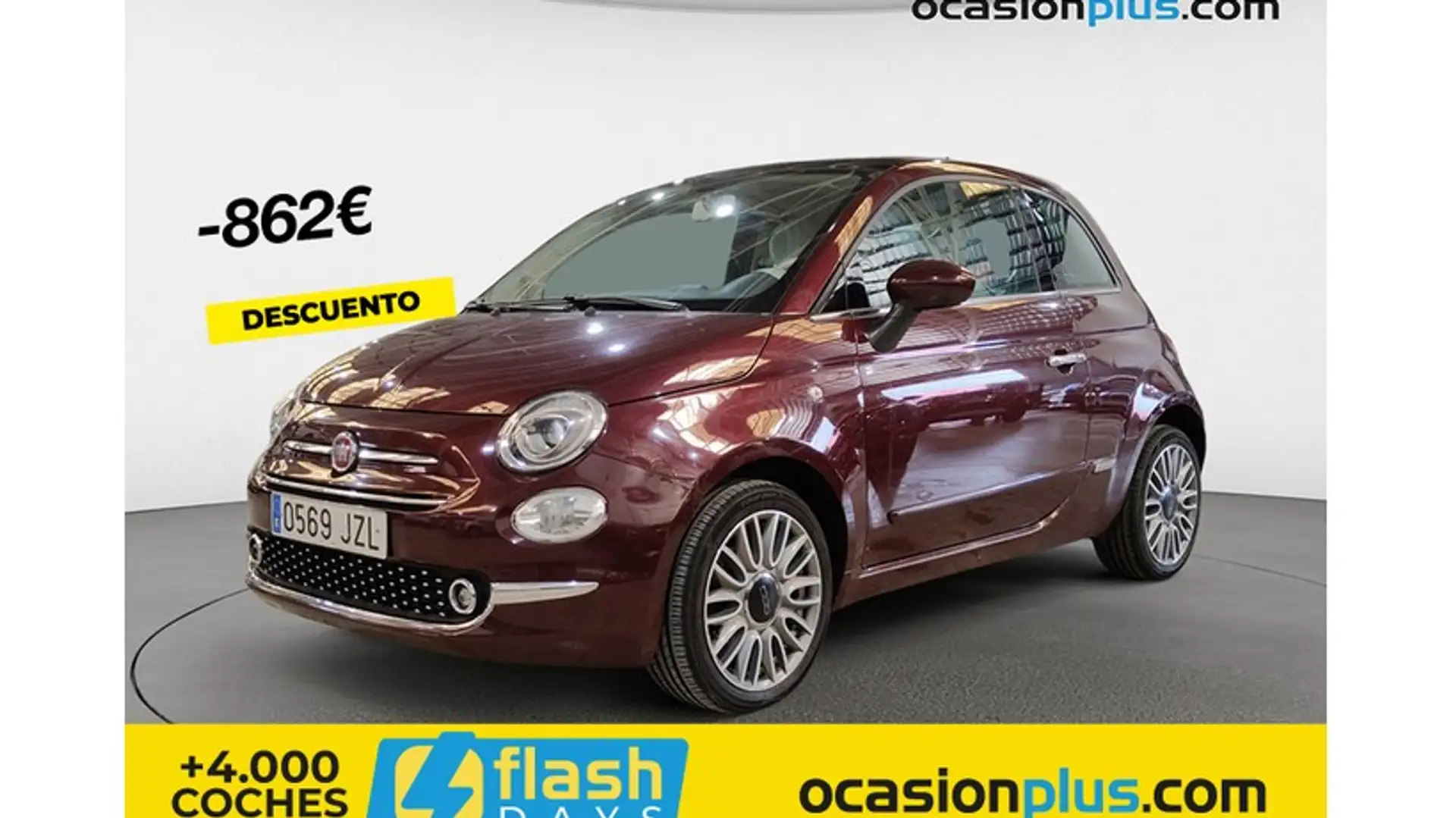 Fiat 500 1.2 Lounge Rojo - 1