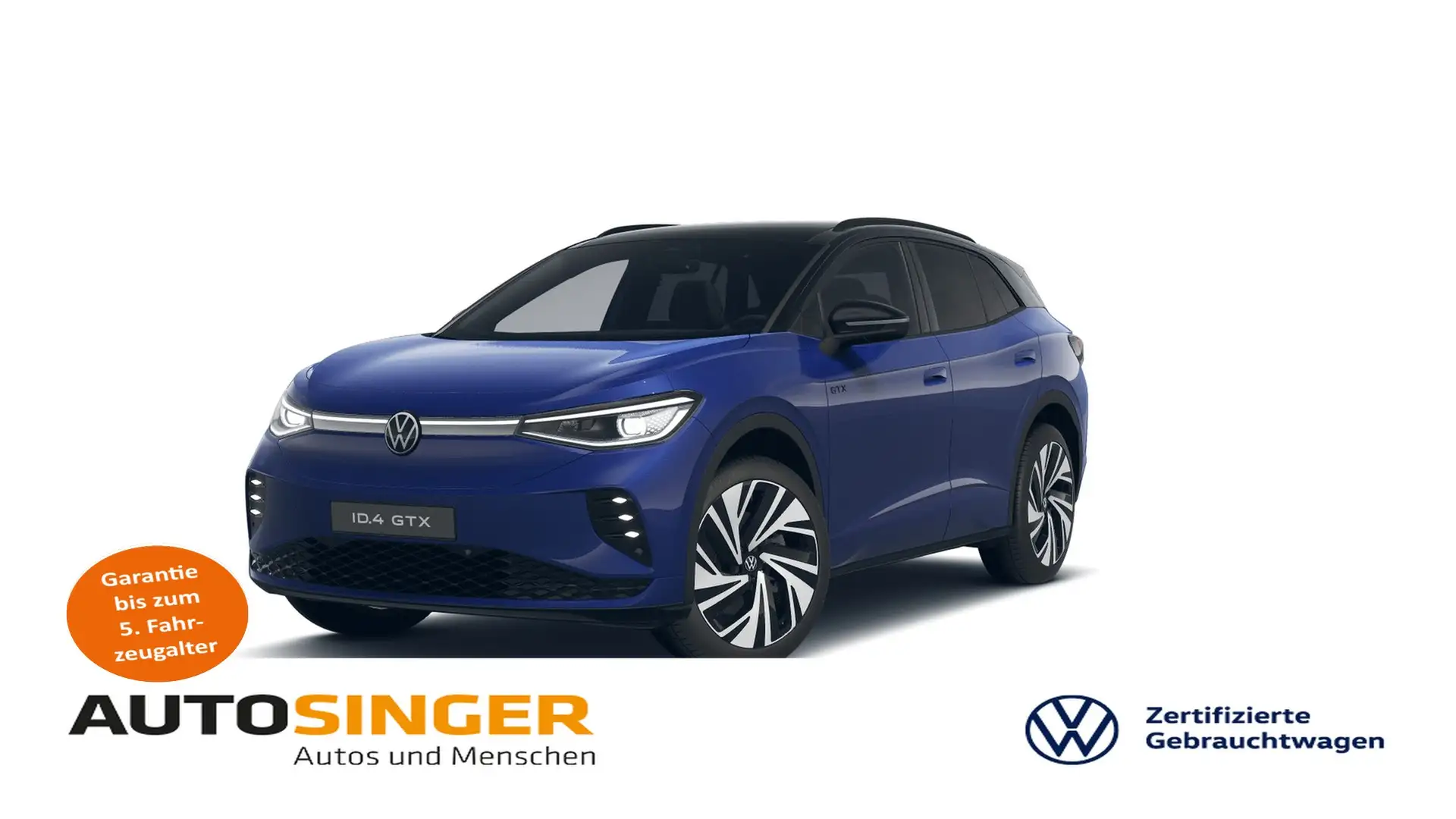 Volkswagen ID.4 GTX 4M *WÄRME*PANO*IQ-L*AHK*ACC*HdUp*21"* Blau - 1