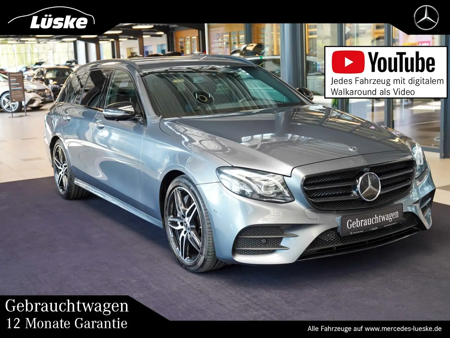 Mercedes-Benz E 350 E 350 d T AMG Line Night Leder Memory DISTRO AHK Gris - 1