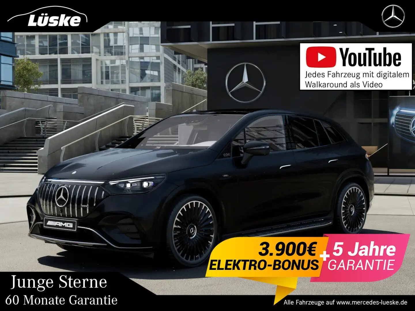 Mercedes-Benz EQE 43 EQE 43 AMG 43 AMG 4M Night Sitzklima Carbon Burmest Schwarz - 1