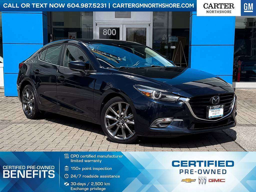 2018 Mazda Mazda3 GT | Cruise Ctrl/ Heated Seats/ Auto Climate Ctrl/