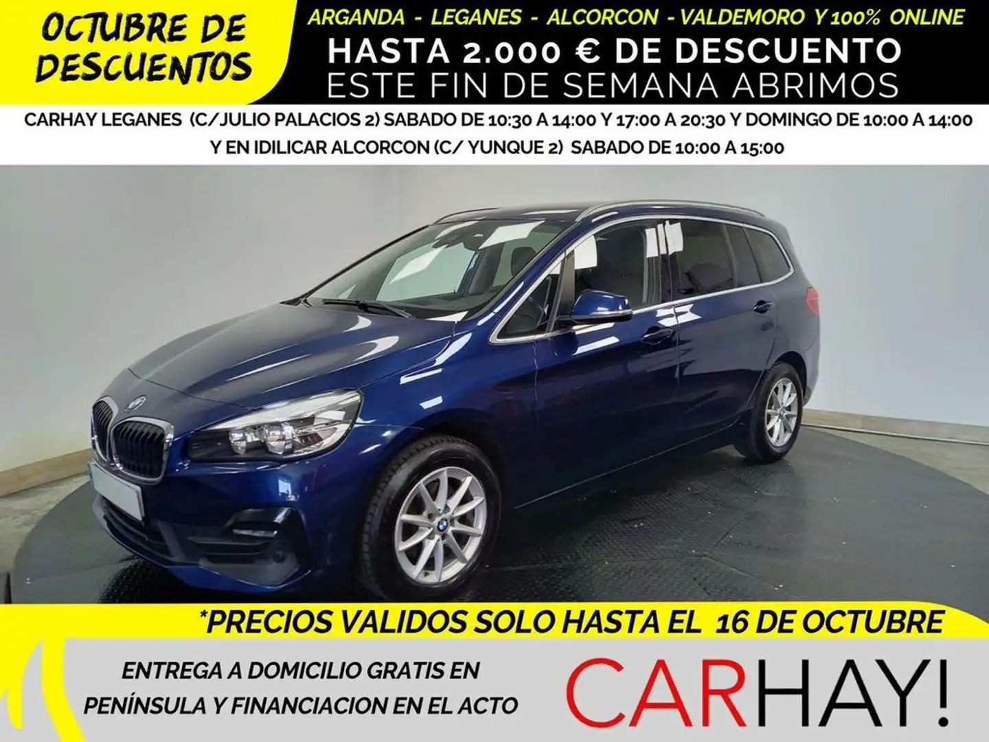 BMW 216 D ADBLUE (EU6D-TEMP) Azul - 1