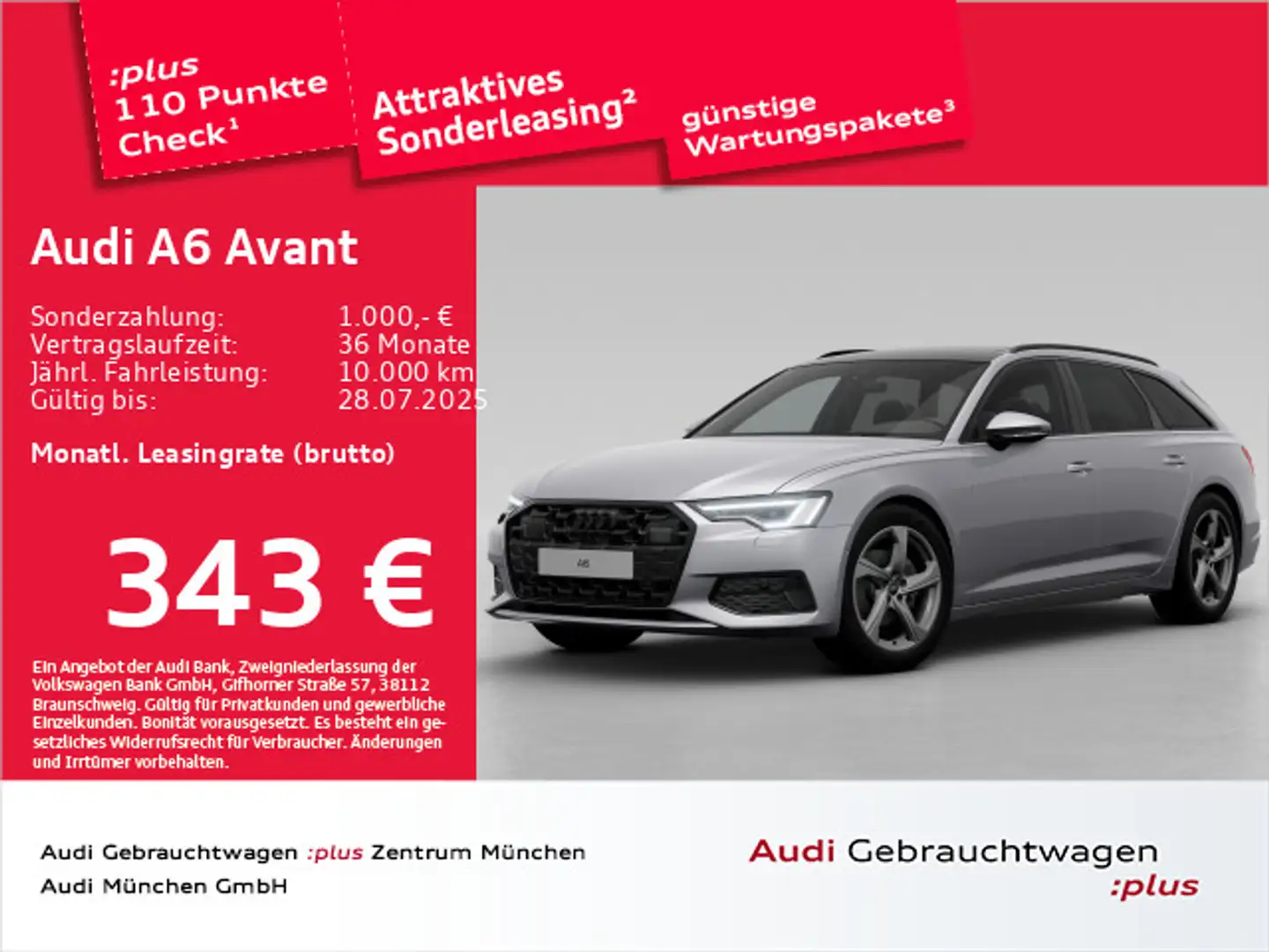 Audi A6 35 TDI S tronic advanced Pano/AHK/Matri Silber - 1