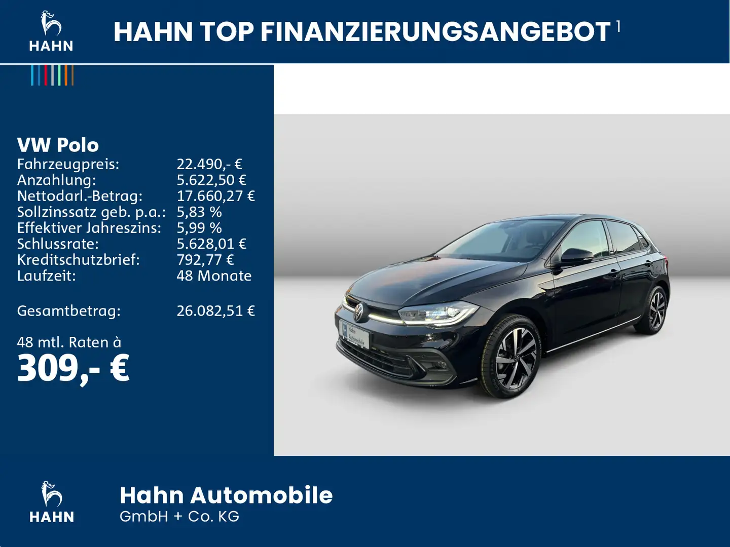 Volkswagen Polo 1.0TSI DSG Move Matrix ACC Sitzhzg APP-Conn Schwarz - 2