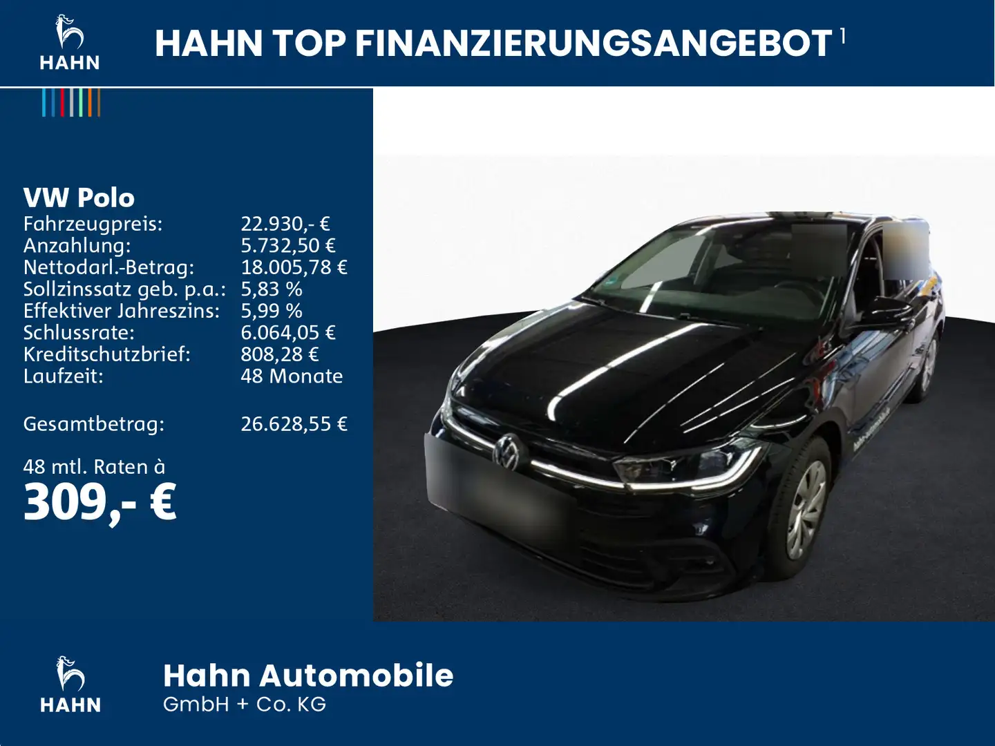 Volkswagen Polo 1.0TSI DSG Move Matrix ACC Sitzhzg APP-Conn Schwarz - 2