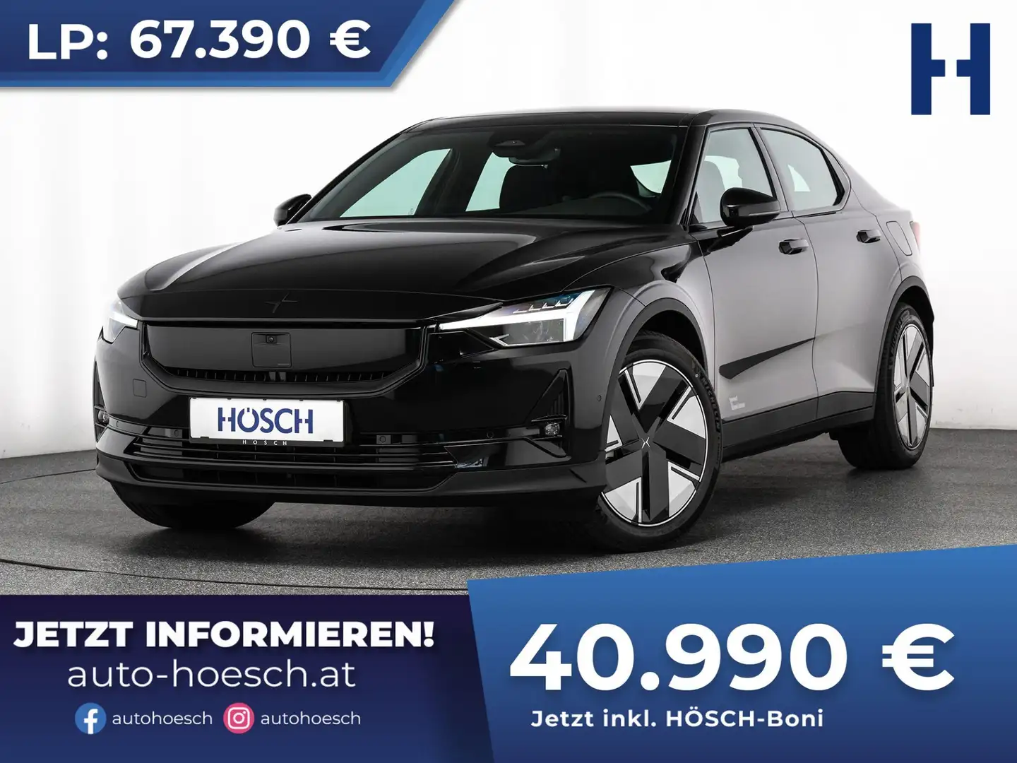 Polestar 2 Long Range Dual Motor 82kWh EXTRAS Schwarz - 1