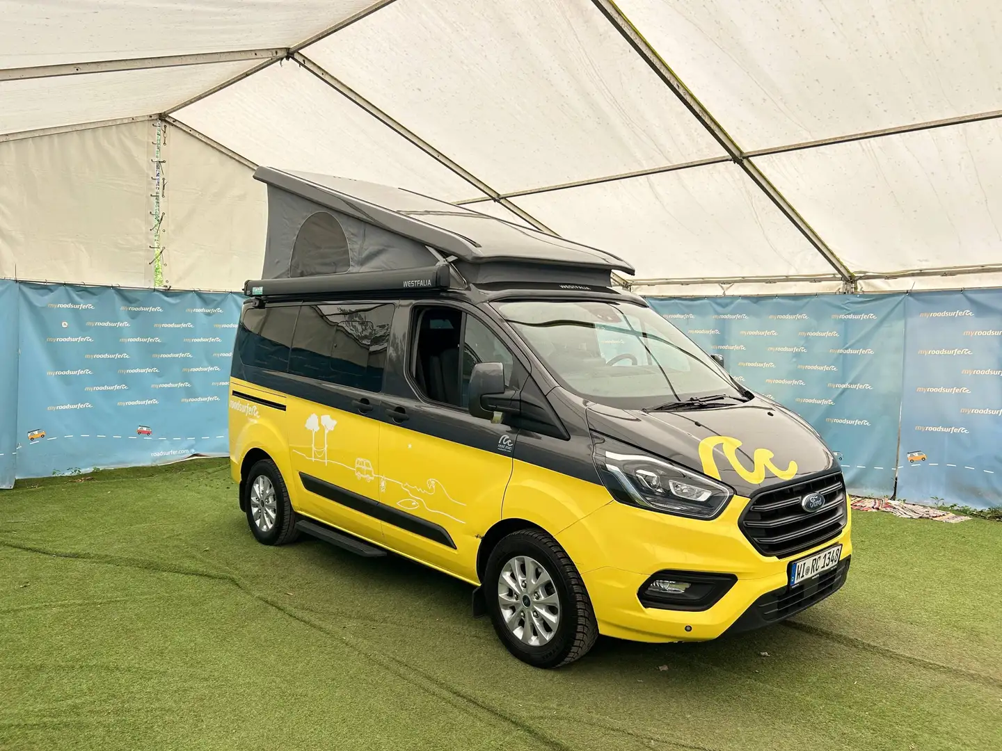Ford Transit Custom Nugget Markise, Aufst.D, Heckküche, Grijs - 1