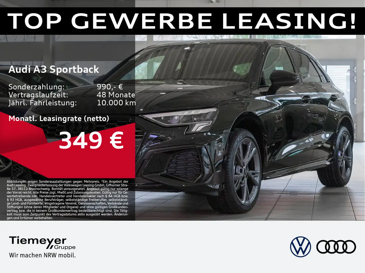 Audi A3 30 TFSI S LINE DAB+ LED VIRTUAL LM1 Schwarz - 1