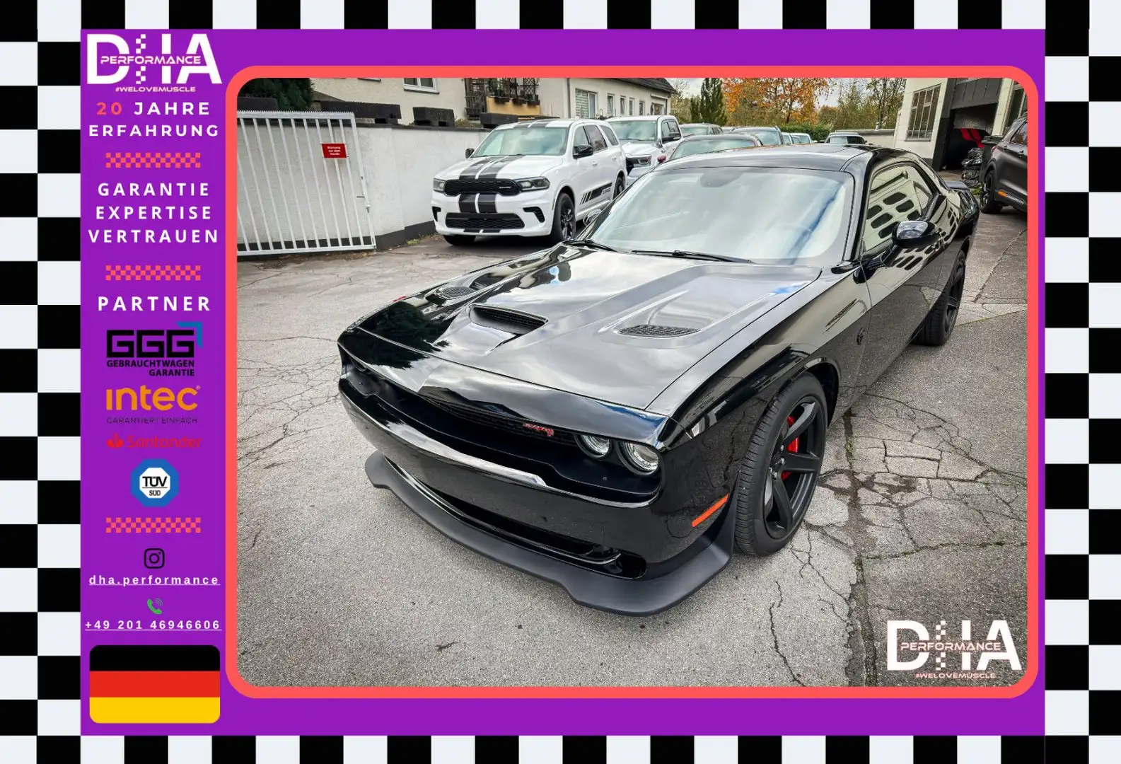 Dodge Challenger CHALLENGER 6.2 HELLCAT*SCHIEBEDACH*BLIND-SPOT* Schwarz - 1
