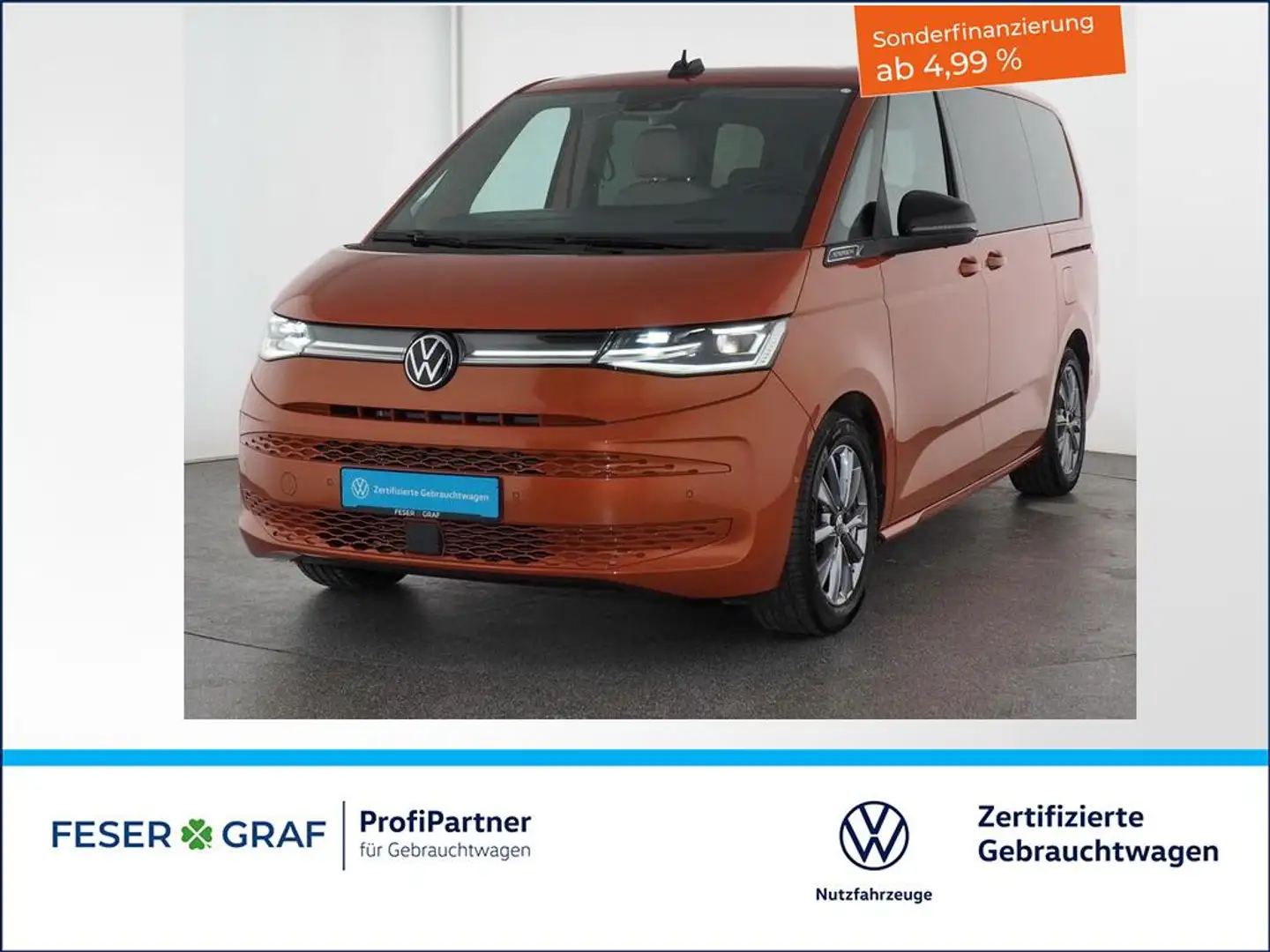 Volkswagen T7 Multivan 1.4TSI eHybrid Life Lang 6Sitze AHK DCC ACC Orange - 1