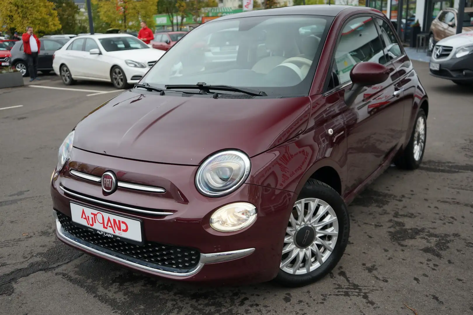 Fiat 500 1.2 Tempomat Freisprechanlage Bluetooth PDC Rojo - 1