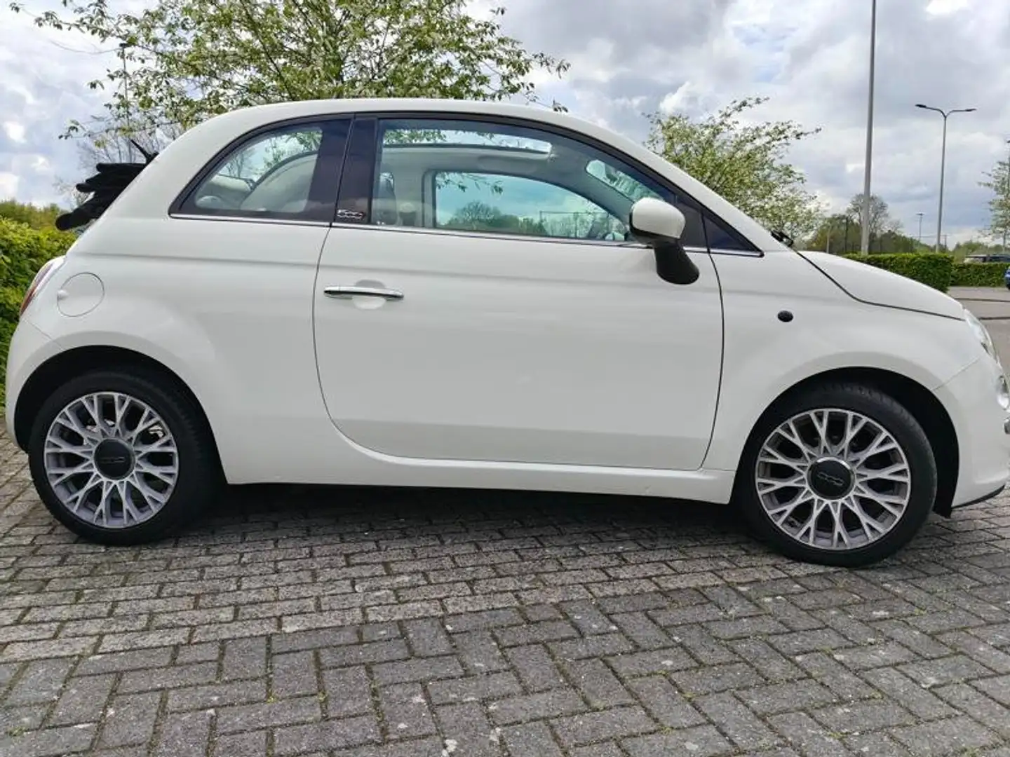Fiat 500C CABRIO BIANCO WHITE TWINAIR TURBO 2014 LEDER AIRCO Wit - 2