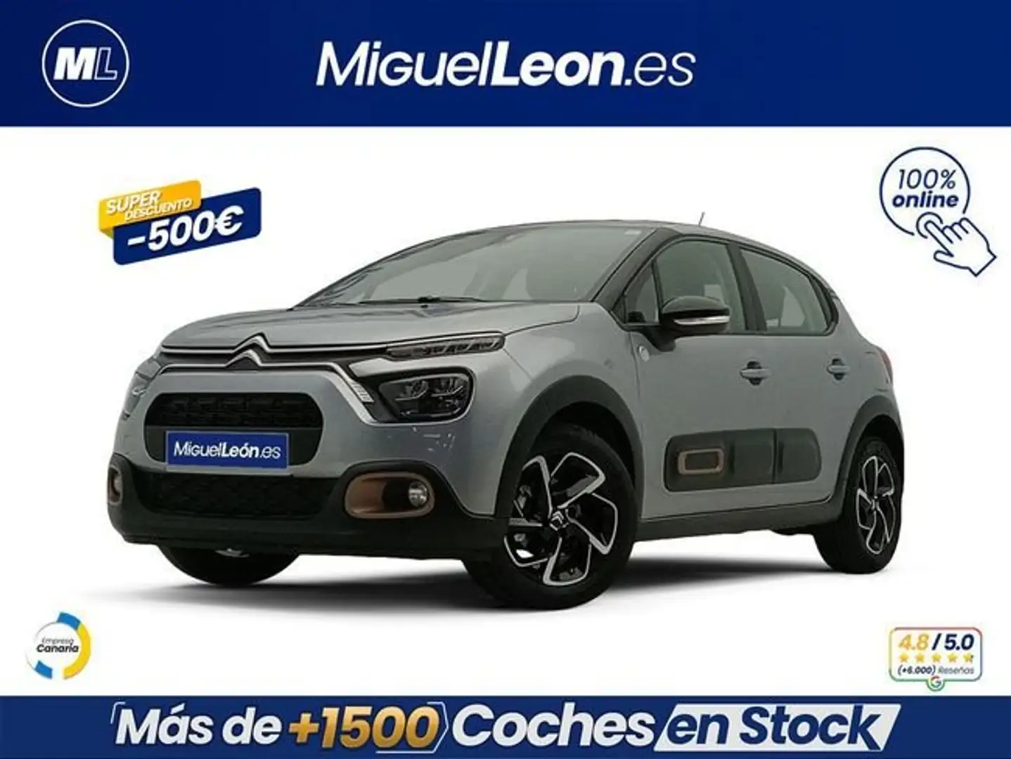 Citroen C3 PureTech 60KW (83CV) C-Series Gris - 2
