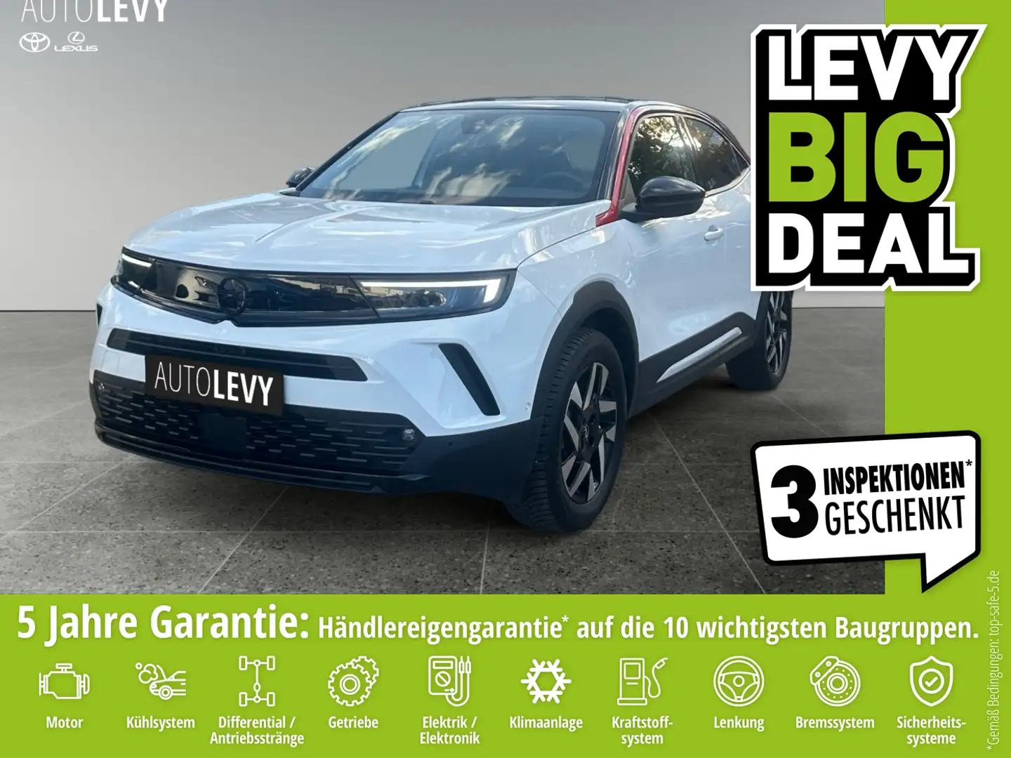 Opel Mokka-E Mokka e GS Line +Klima+Allwetter+Kamera+Carplay+ Weiß - 1