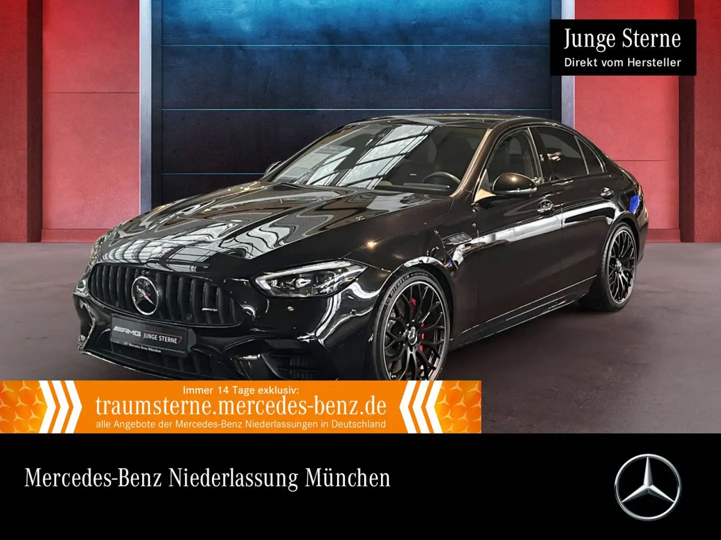 Mercedes-Benz C 63 AMG C 63 S E NIGHT+DRIVERS+PANO+360+BURMESTER+KEYLESS Schwarz - 1
