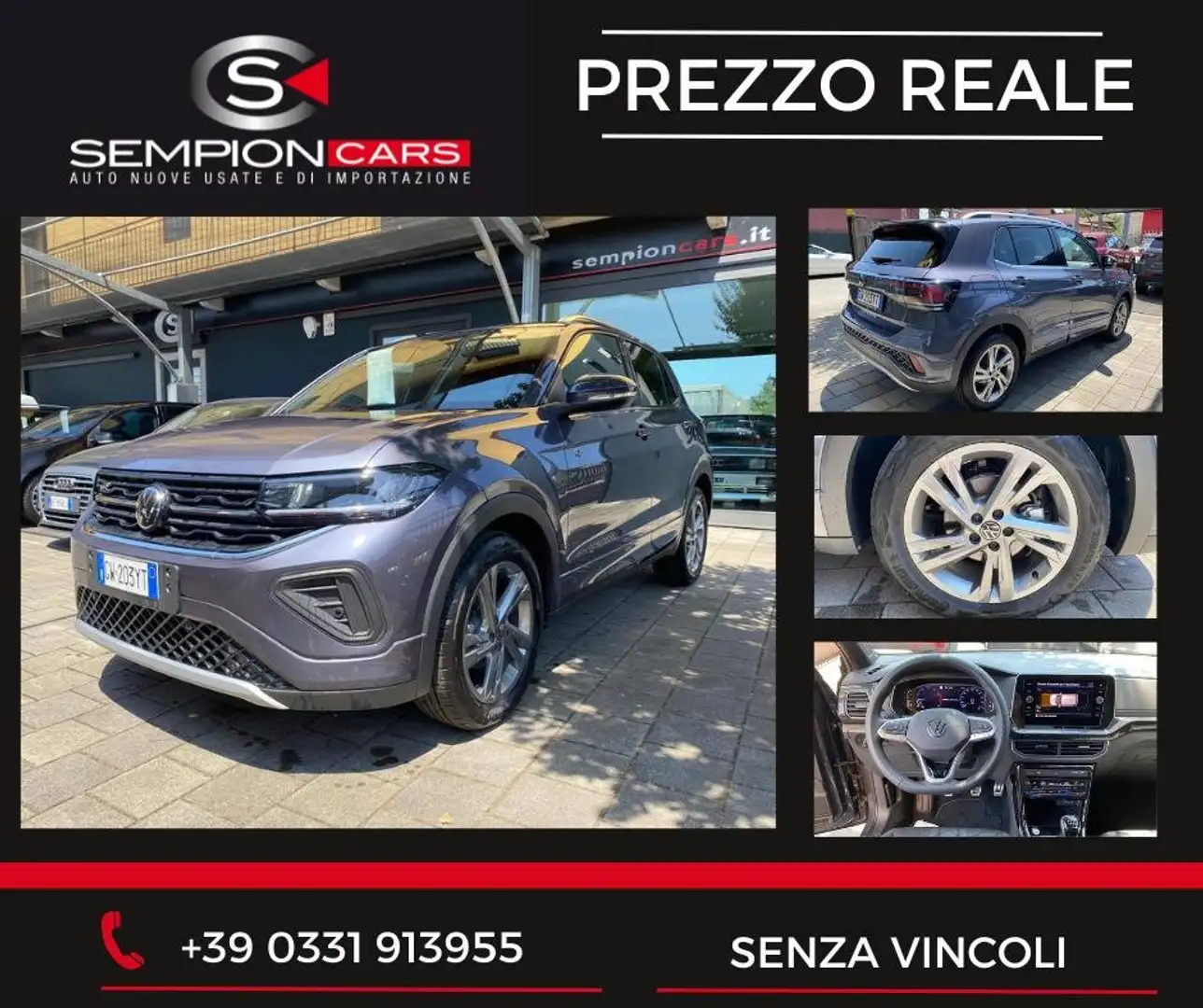 Volkswagen T-Cross 1.0 tsi R LINE 115cv Restyling PREZZO REALE Grijs - 1