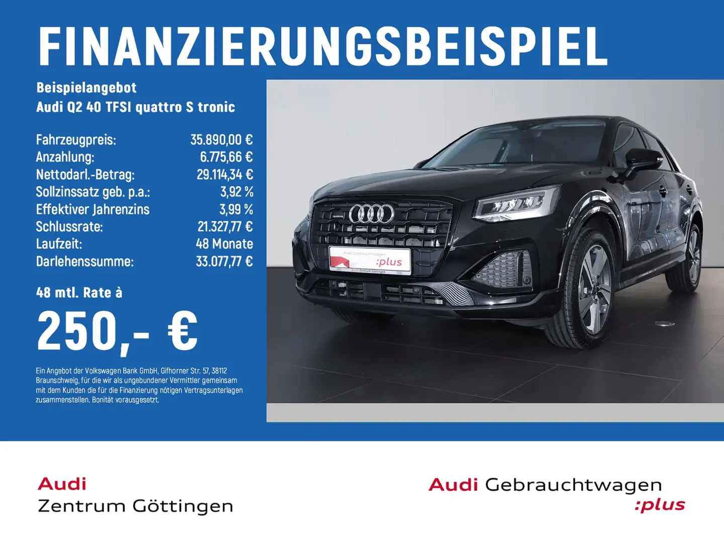 Audi Q2 40 TFSI quattro S tronic advanced OPTIK+SOUND Zwart - 2