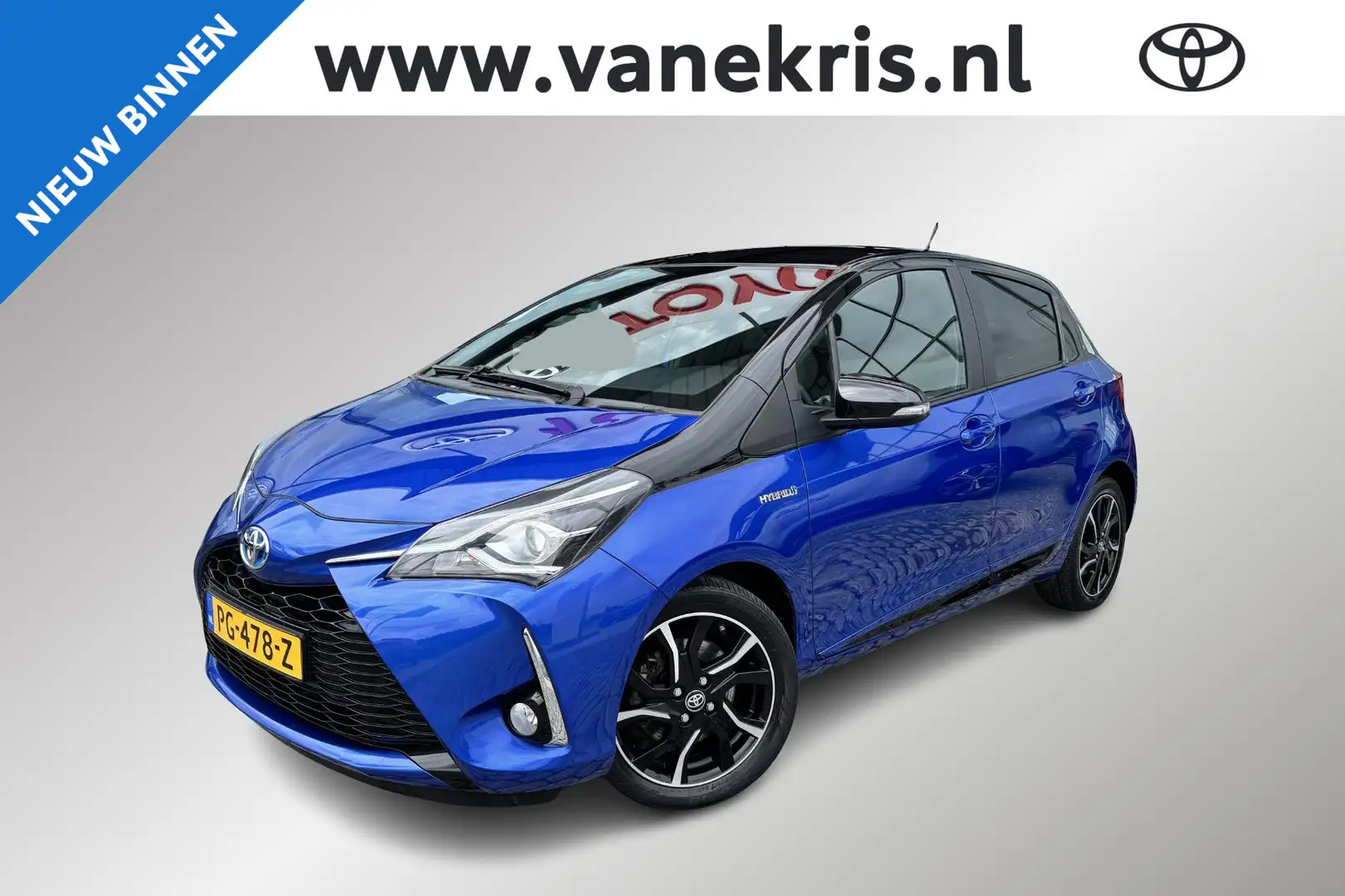 Toyota Yaris 1.5 Hybrid Bi-Tone Trekhaak, Navi, Parkeersensoren Blauw - 1