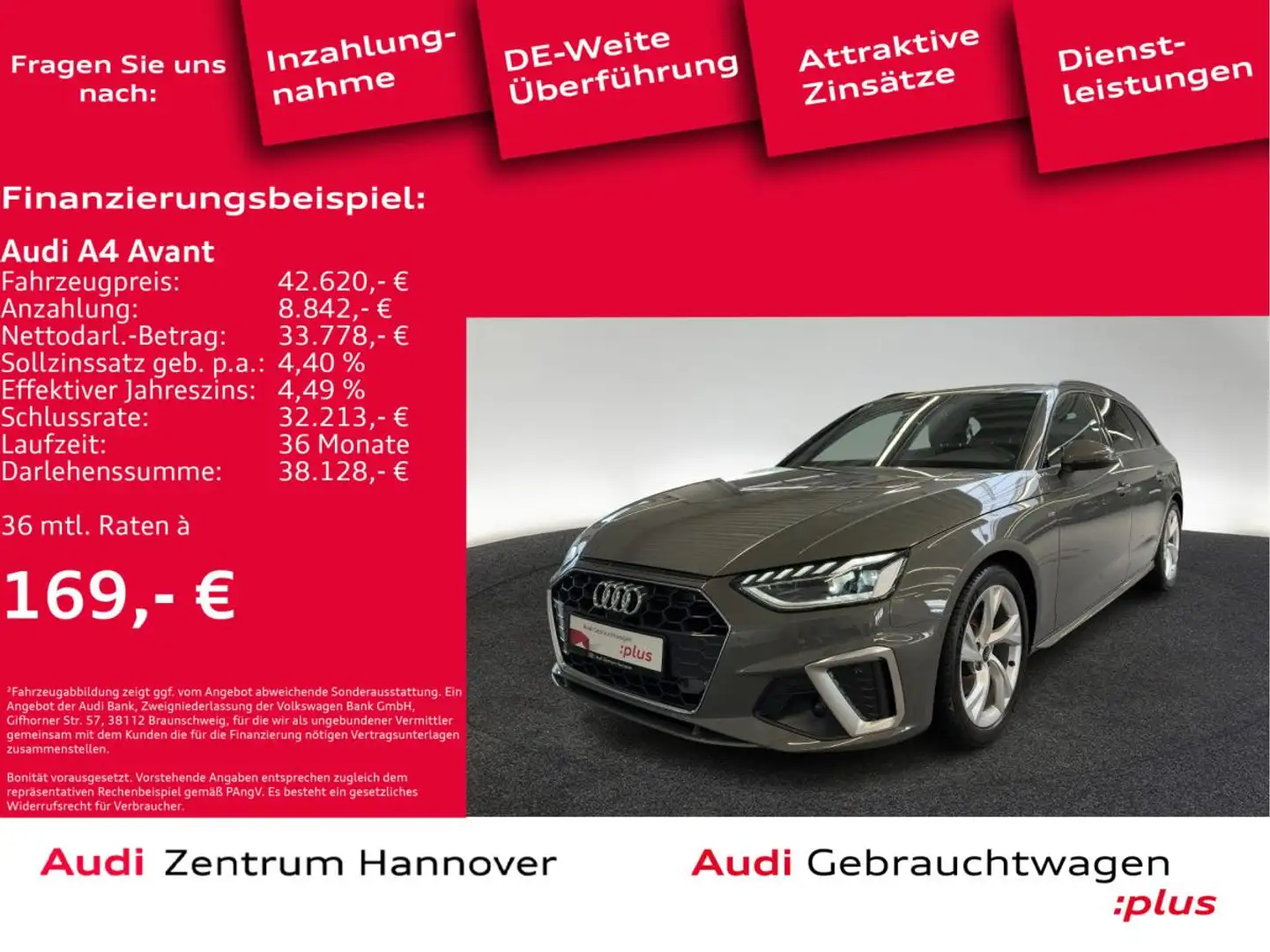 Audi A4 Avant S line 35 TDI AHK Memory Kamera LED Grau - 2