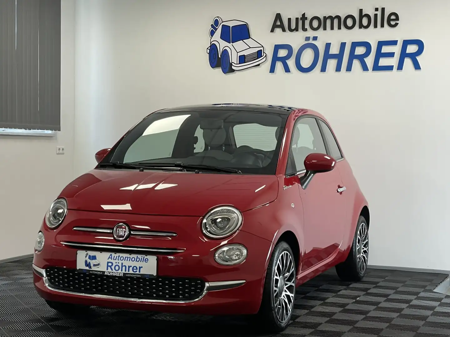Fiat 500 DolceVita Pano Teilleder Navi Einparkhilfe Rot - 1