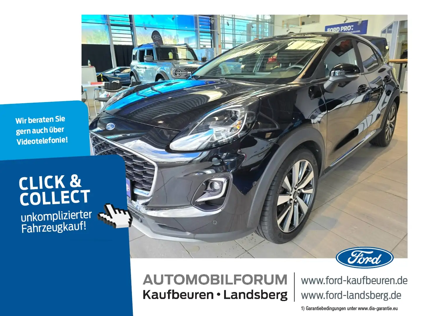 Ford Puma 1.0 EcoBoost LED Pano Navi Massage ACC Noir - 1