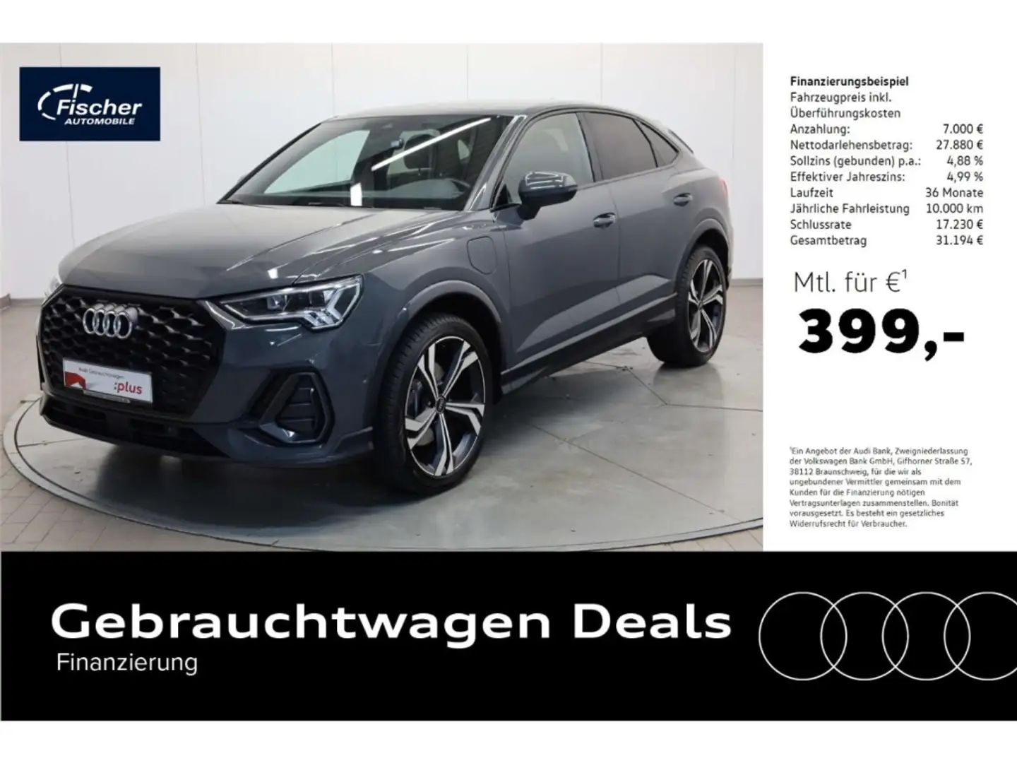 Audi Q3 Sportback 45 TFSI e S-Line Grau - 1