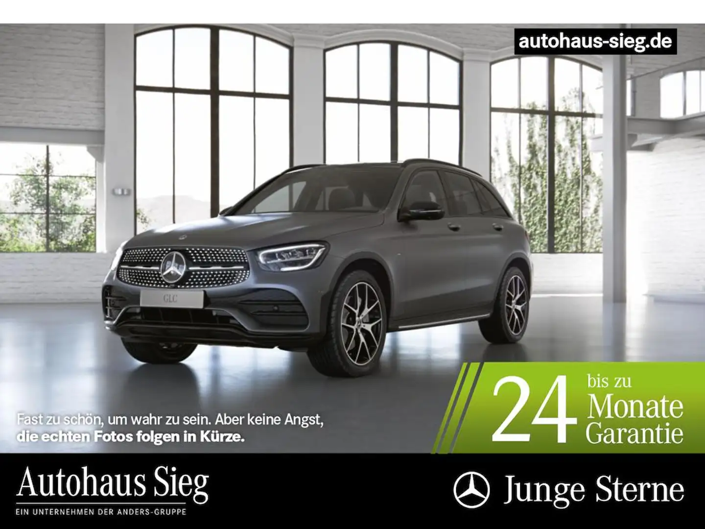Mercedes-Benz GLC 300 de 4M AMG+digCock+Pano+Burm+Distr+AHK+36 Gris - 1