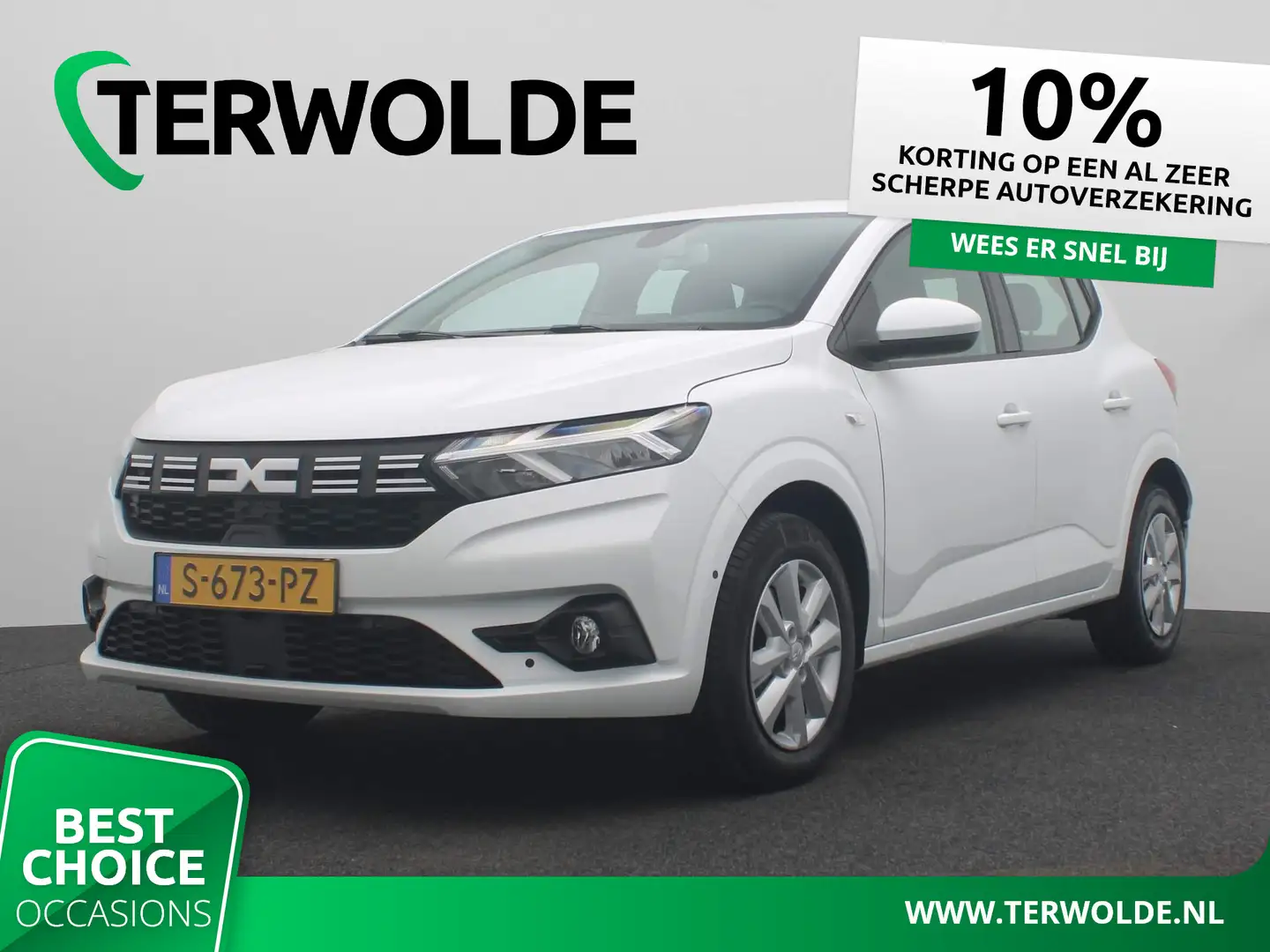 Dacia Sandero ECO-G 100 Expression | Parkeercamera | Trekhaak | Wit - 1