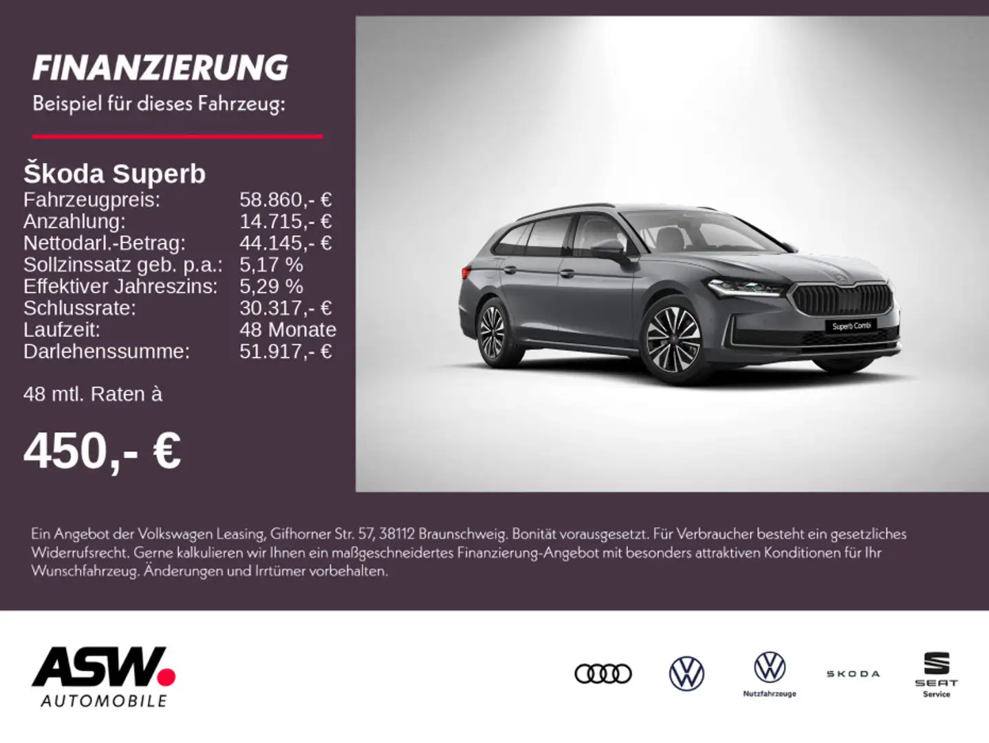 Skoda Superb Combi Selection 2,0 TDI 193PS DSG 4x4 AHK Grey - 1