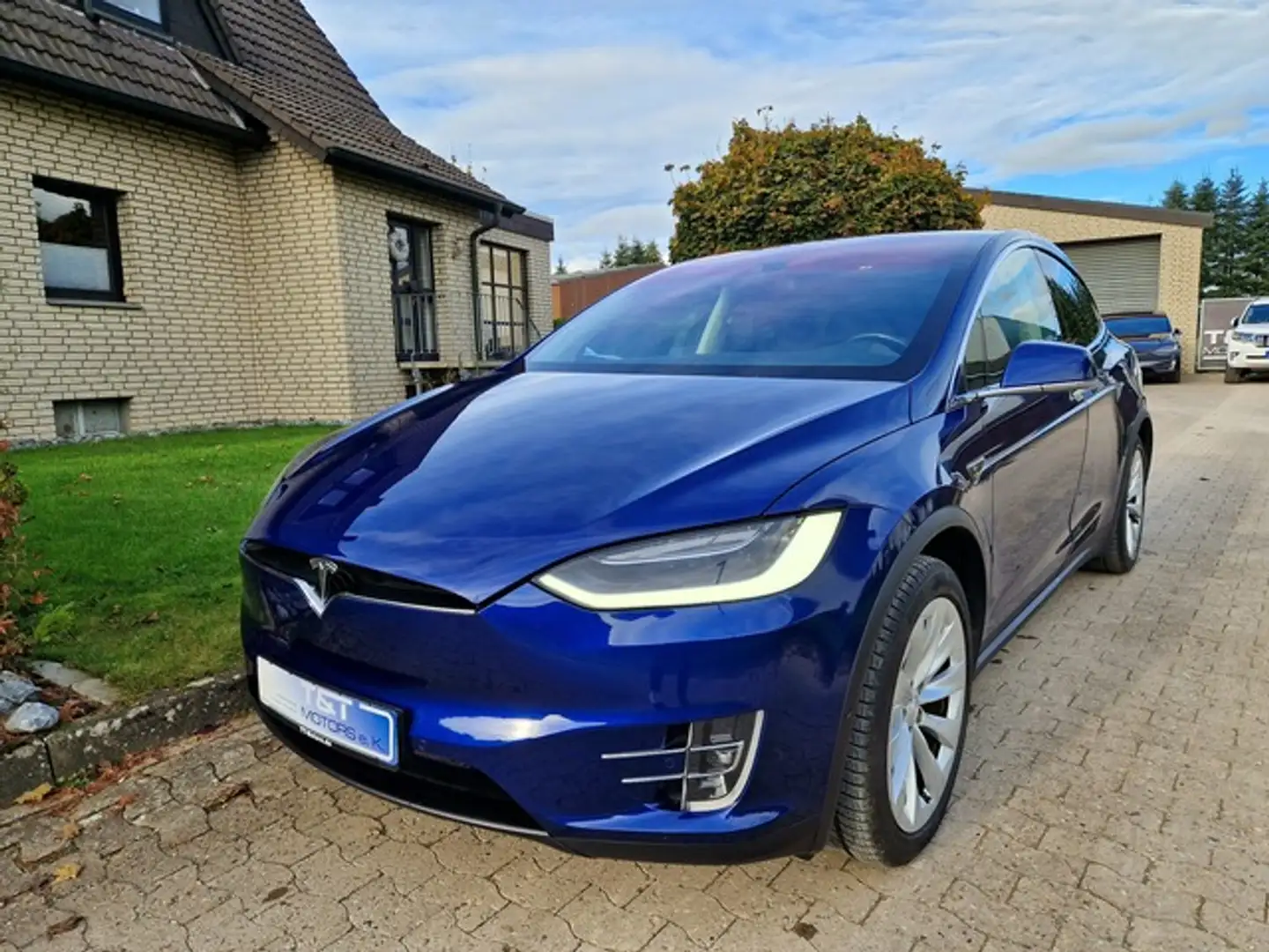 Tesla Model X P90D 7Sitze Sitzlüftung AHK Ludicrous Kék - 1