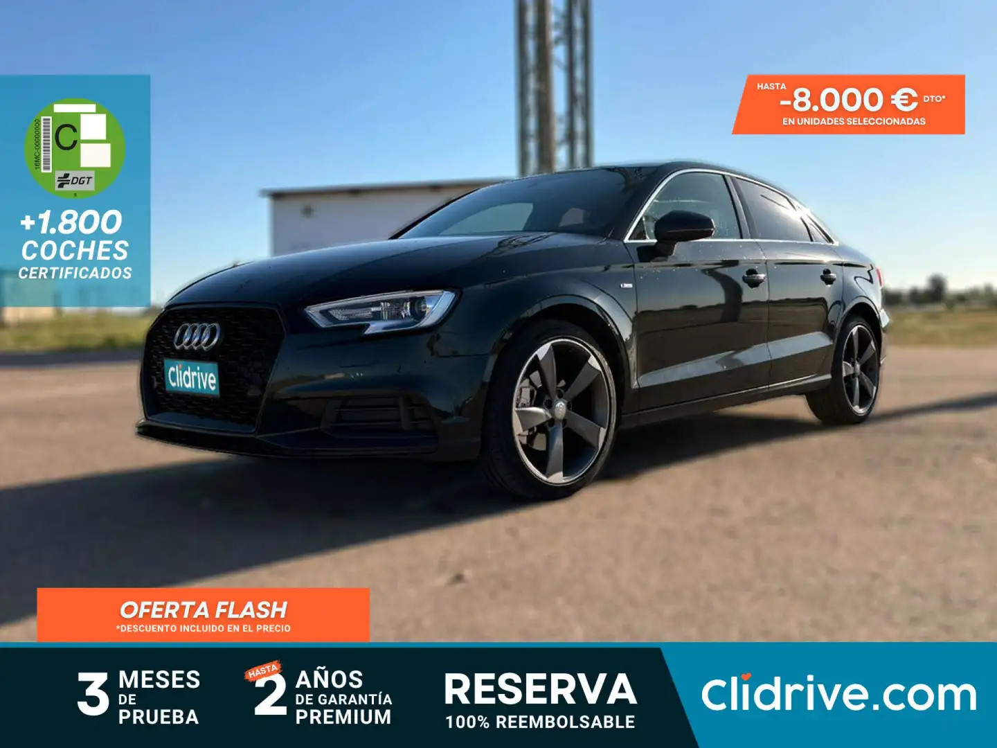 Audi A3 Sedán 1.6TDI S Line Edition S tronic 85kW Negro - 1