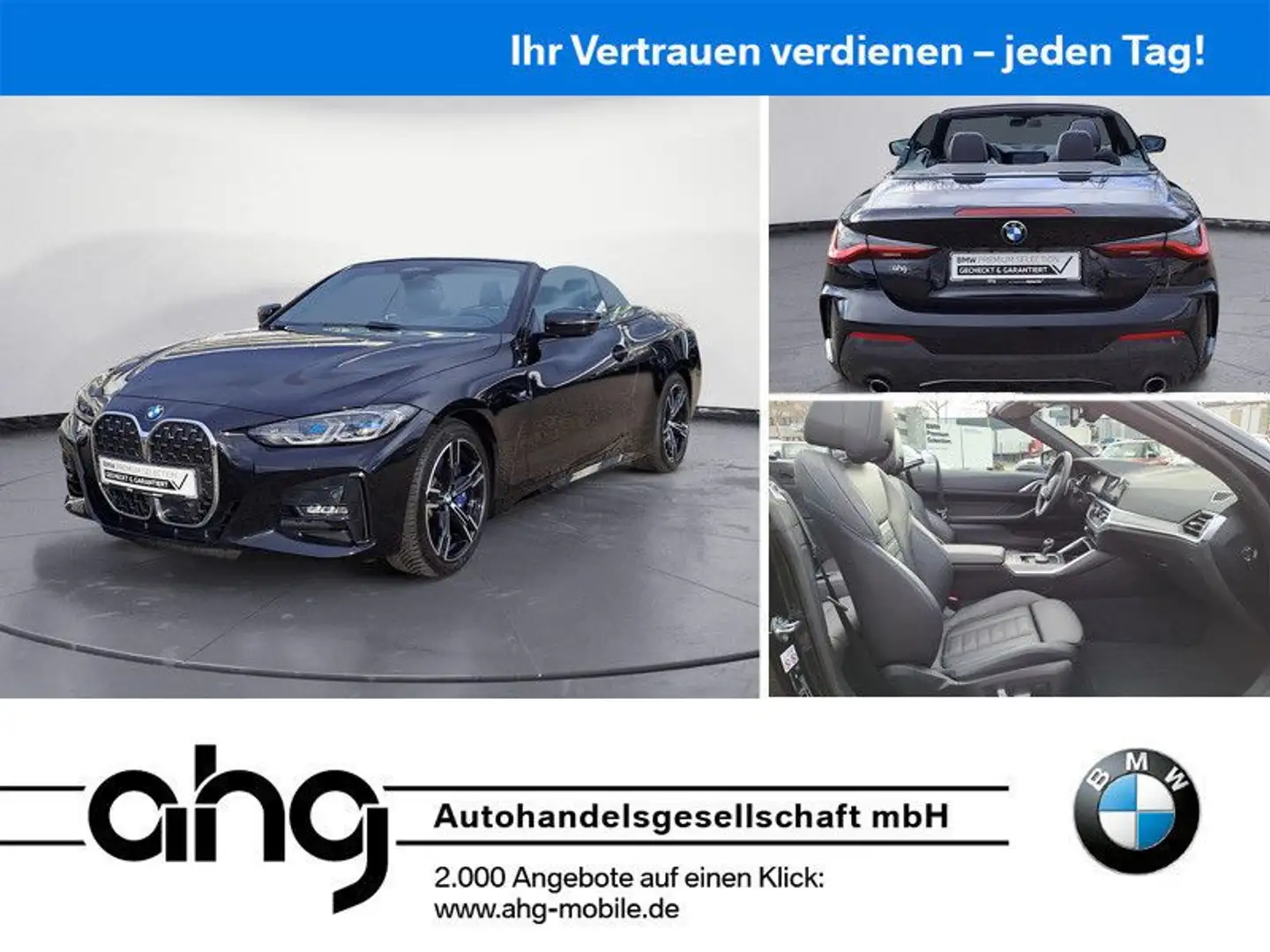 BMW 430 i Cabrio M Sport Innovationsp. Sport Aut. RFT Schwarz - 1
