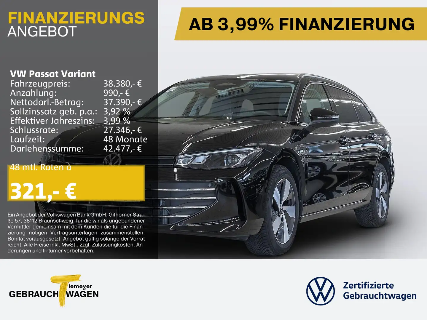 Volkswagen Passat Variant 1.5 eHybrid BUSINESS AHK LED AMER Schwarz - 1