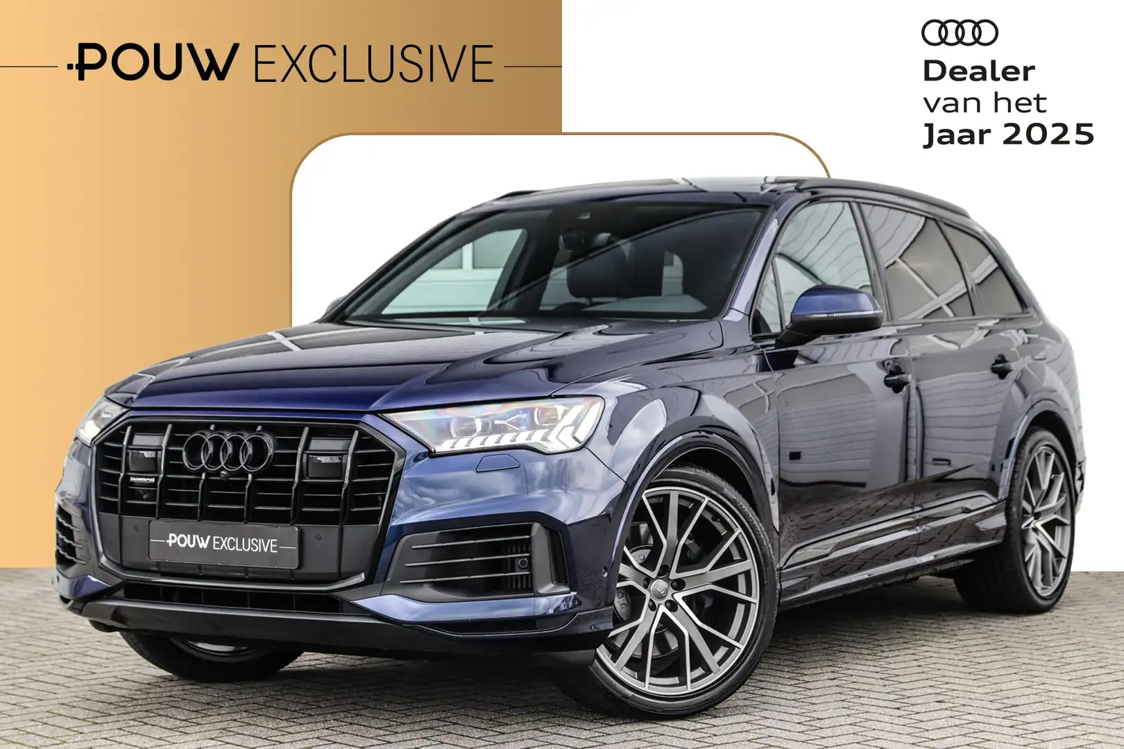 Audi Q7 55 TFSIe 381pk Quattro S-Line | Panoramadak | Trek Blauw - 1