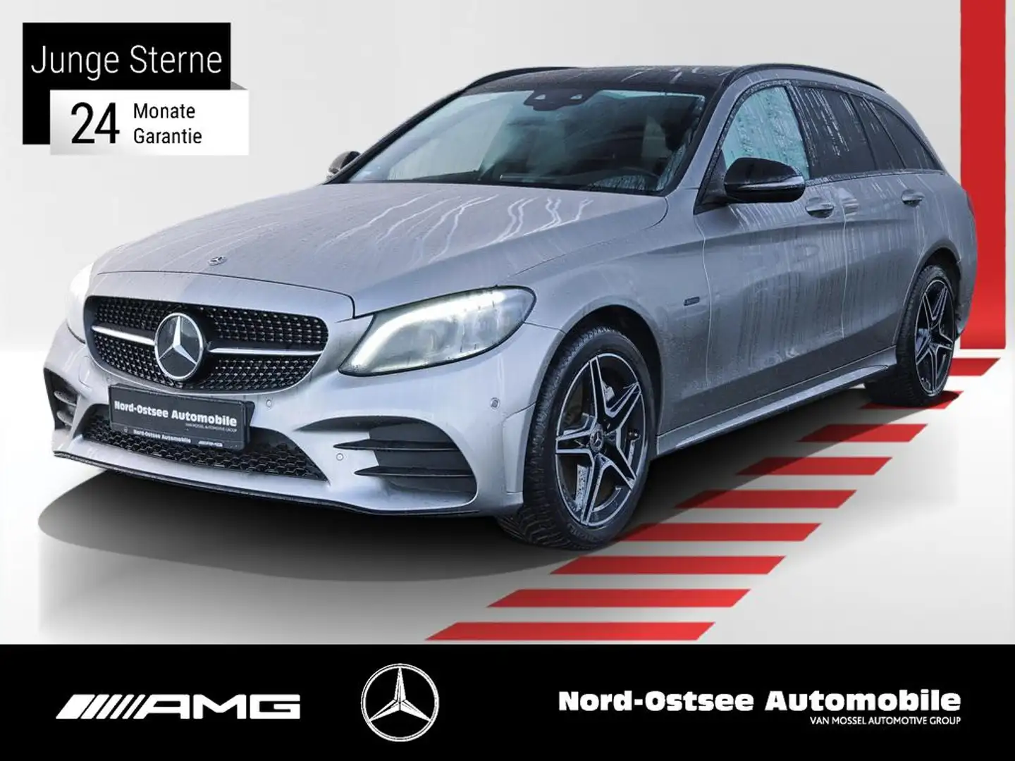 Mercedes-Benz C 300 T e AMG Comand Kamera Pano Night Totwinkel Argent - 1