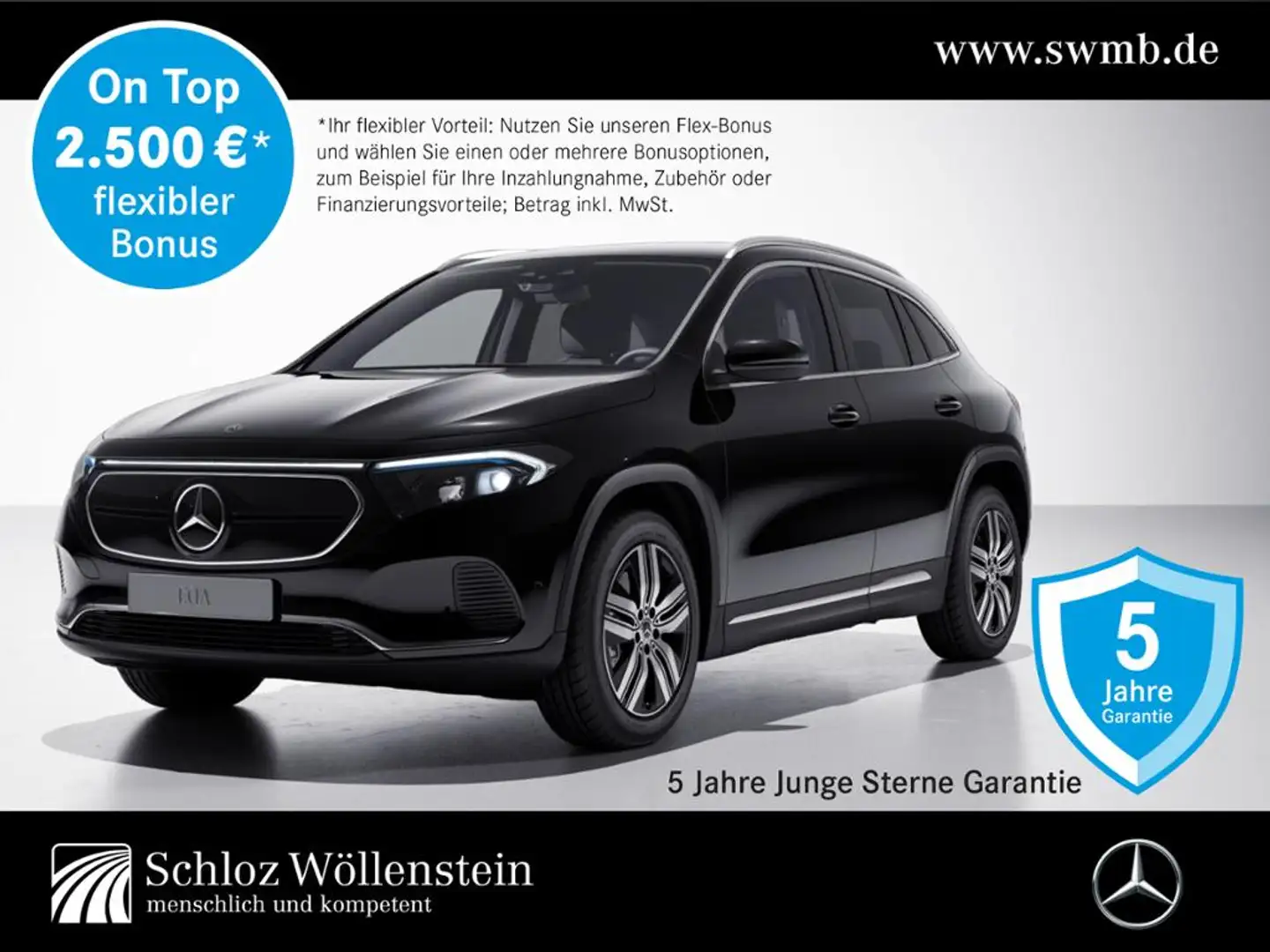 Mercedes-Benz EQA 250 + Progressive/LED/AHK/Totw/SpiegelP/RfCam Schwarz - 1