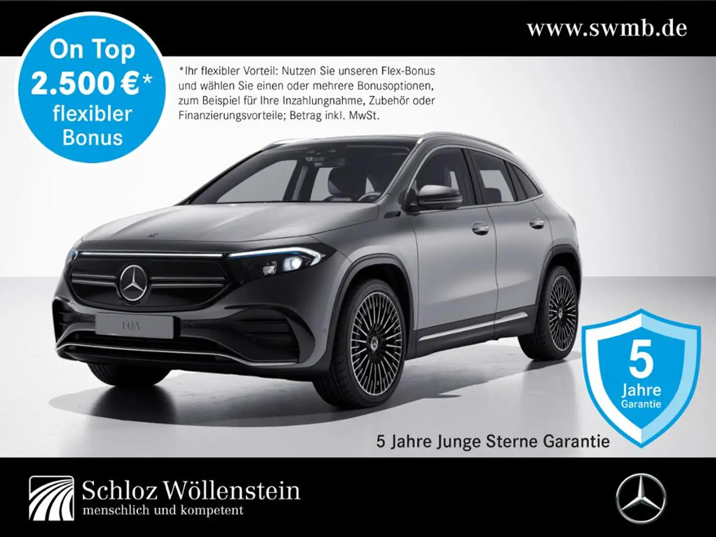 Mercedes-Benz EQA 250 AMG/LED/AHK/Fahrass/Pano-D/Sound/HuD/360 Grijs - 1