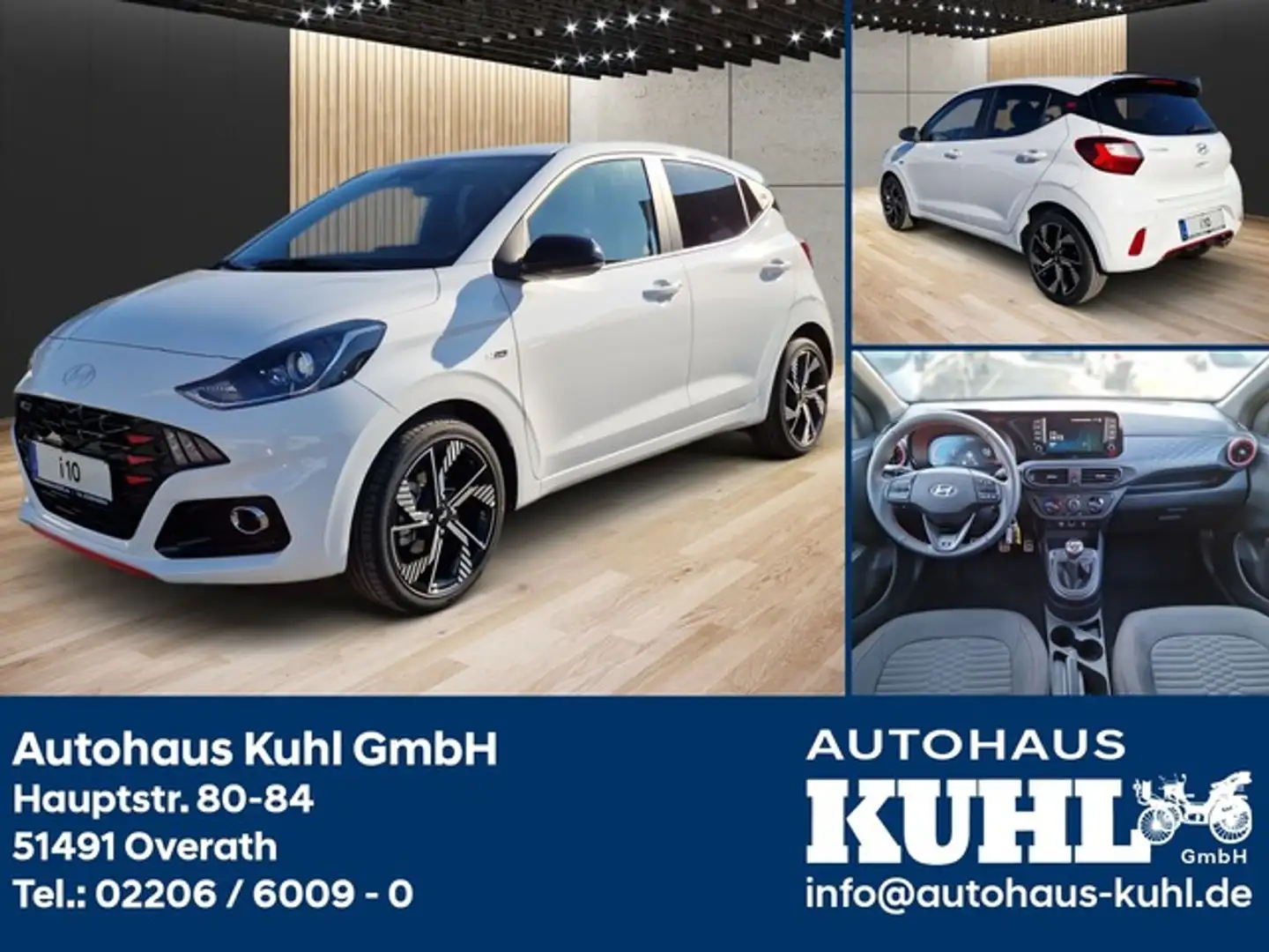 Hyundai i10 1.2 NLine+5Jahre Garantie ab EZ +Navi+Alu Blanc - 1